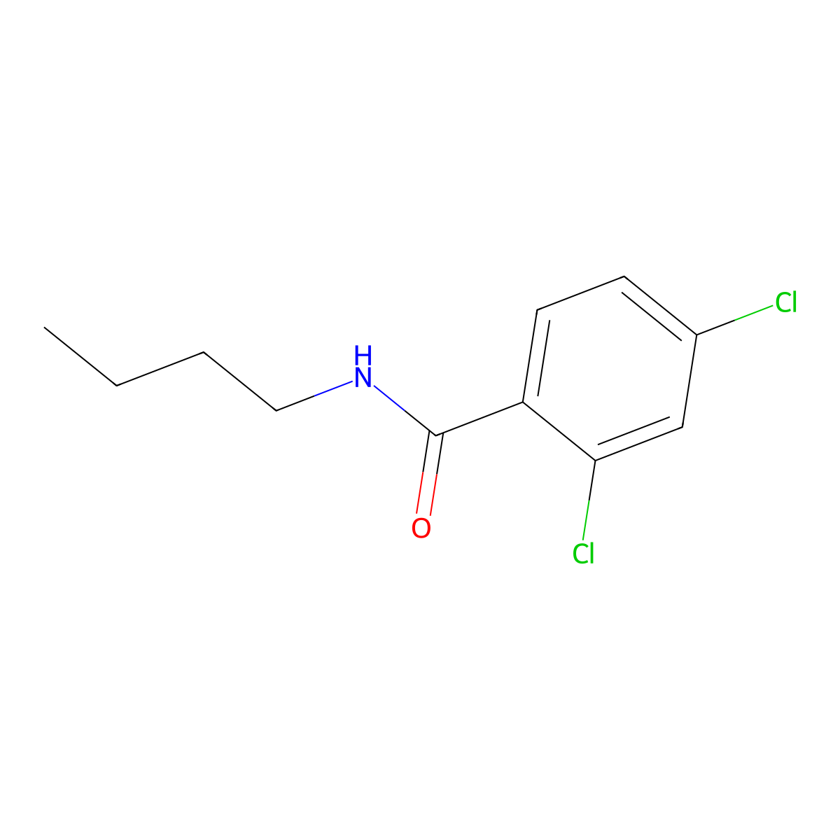 N-butyl-2,4-dichlorobenzamide molecular structure, CAS 3009-00-5