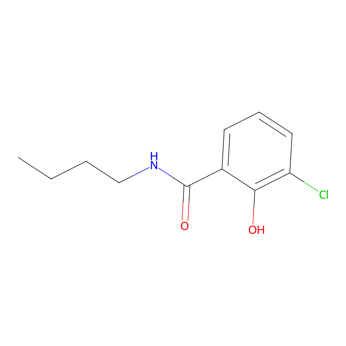 n-Butyl-3-chloro-2-hydroxybenzamide molecular structure, CAS 3009-04-9
