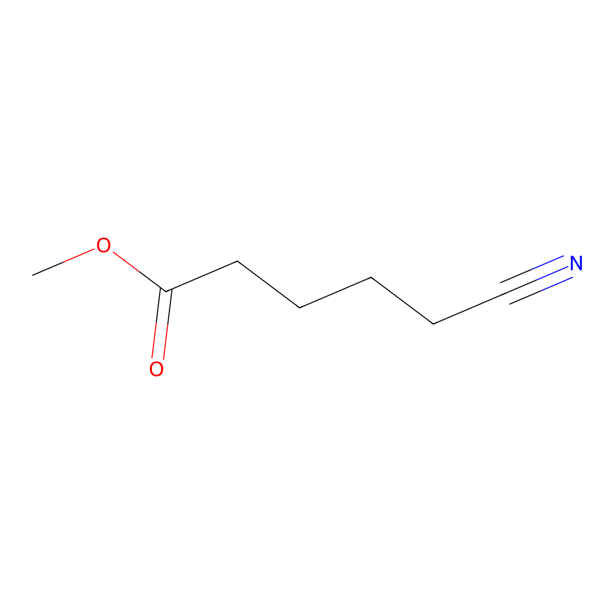 Methyl 5-cyanopentanoate molecular structure, CAS 3009-88-9
