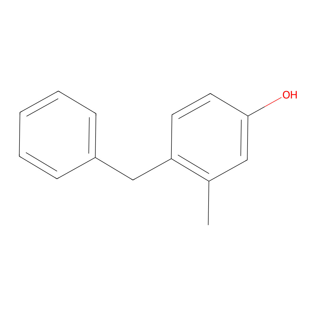 4-Benzyl-m-cresol molecular structure, CAS 30091-02-2