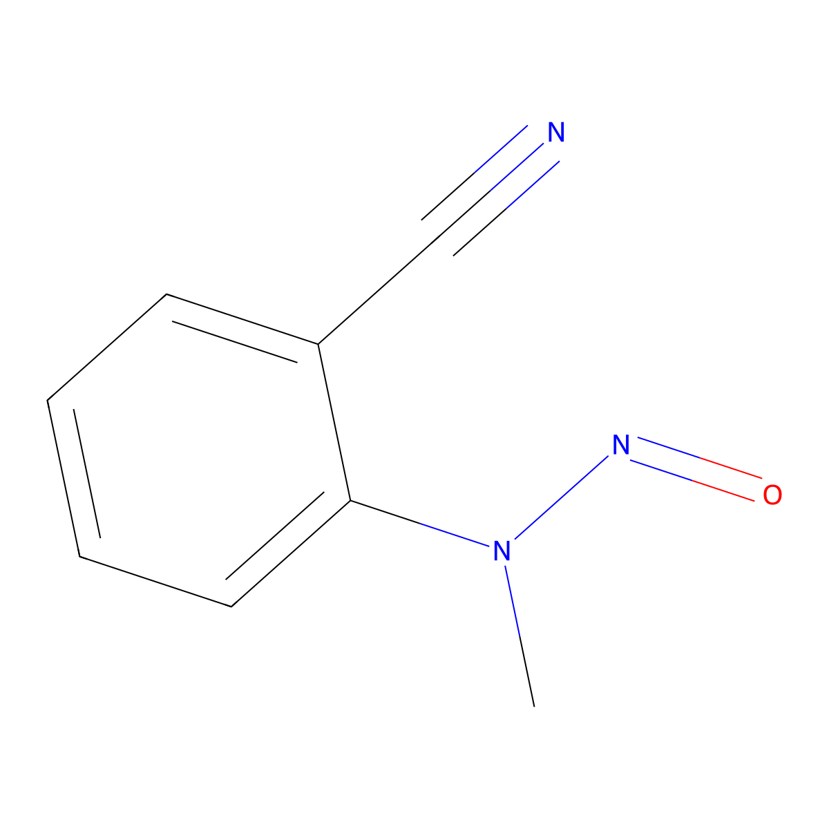 2-[Methyl(nitroso)amino]benzonitrile molecular structure, CAS 30091-22-6