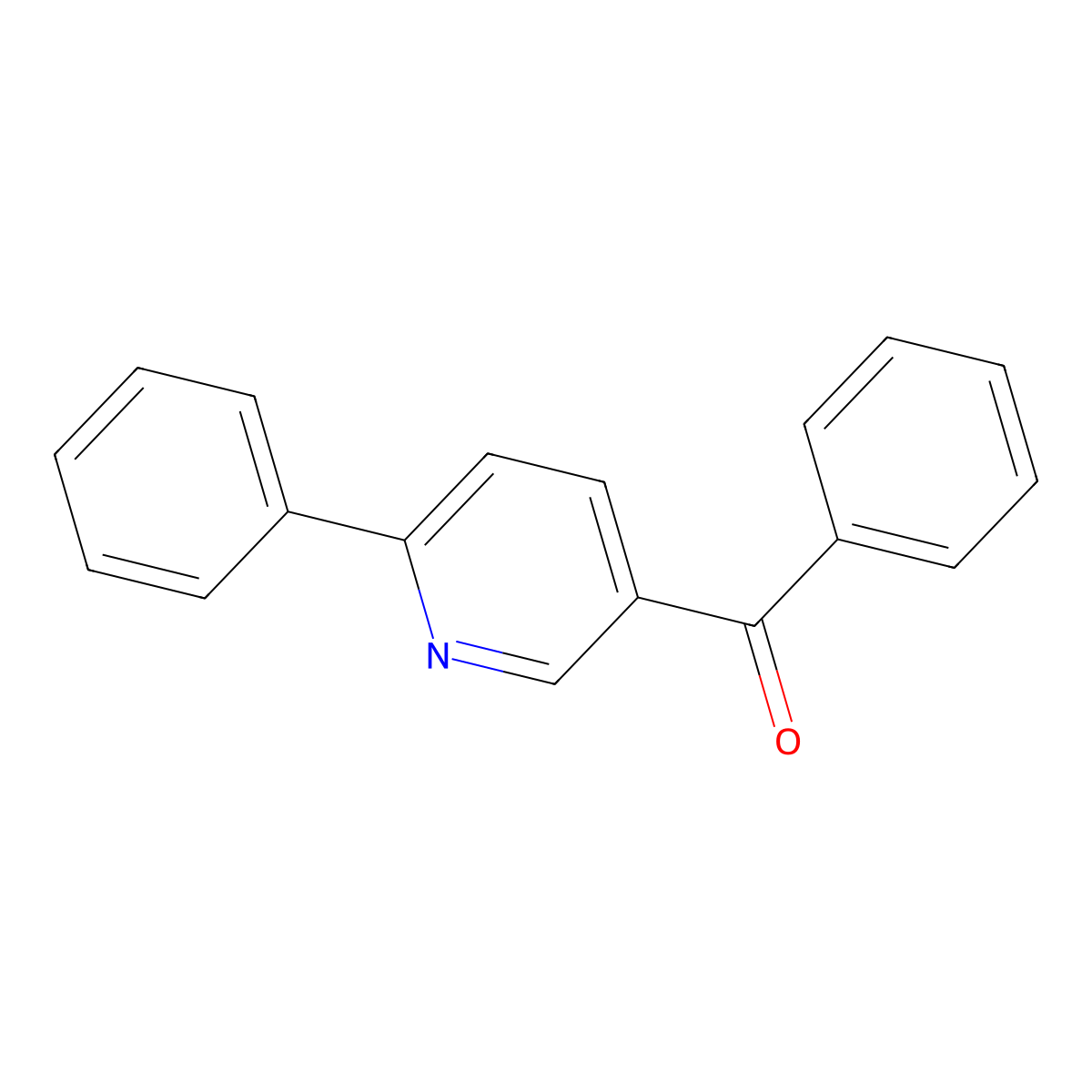 Phenyl(6-phenylpyridin-3-yl)methanone molecular structure, CAS 30091-51-1