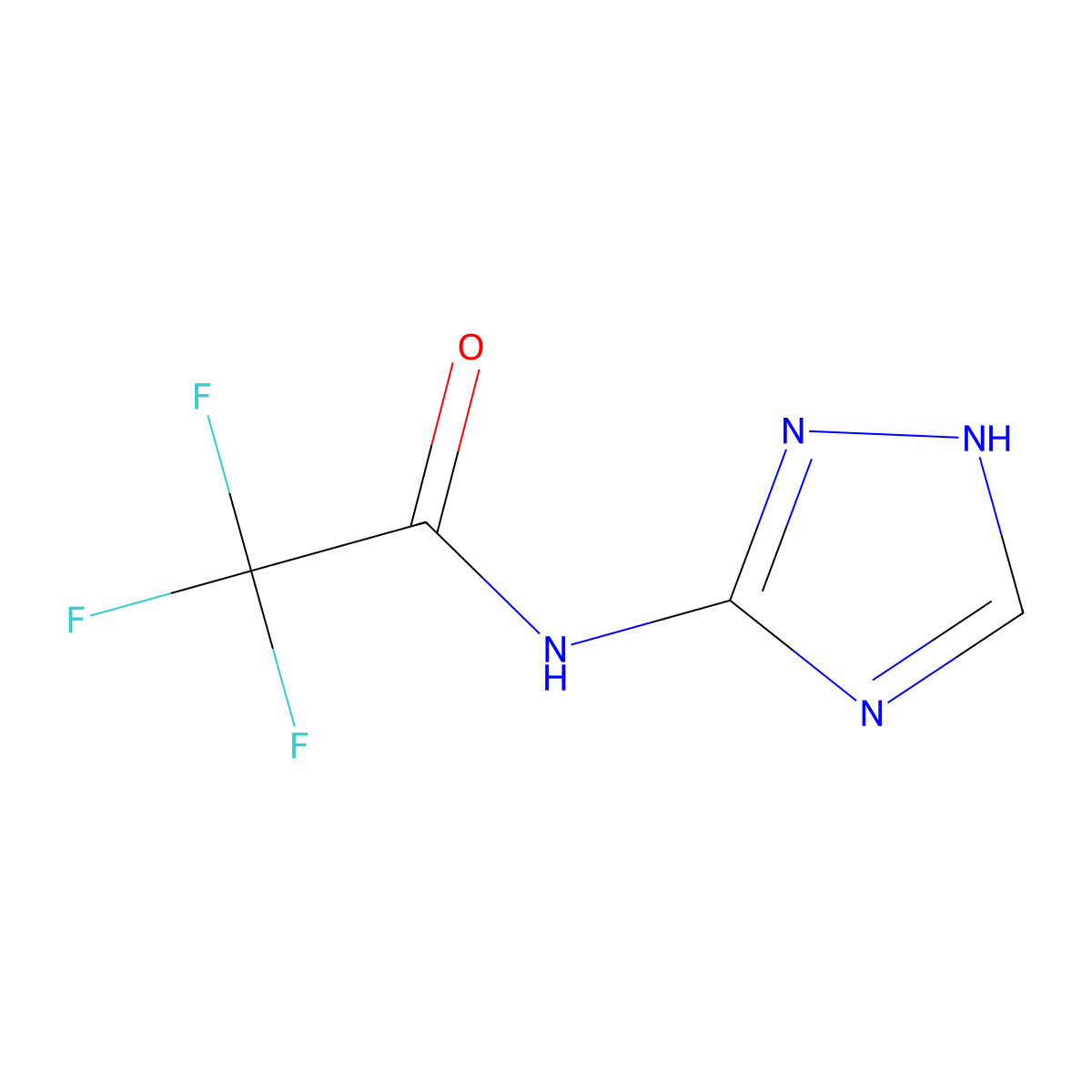 2,2,2-trifluoro-N-(1H-1,2,4-triazol-5-yl)acetamide molecular structure, CAS 30092-28-5