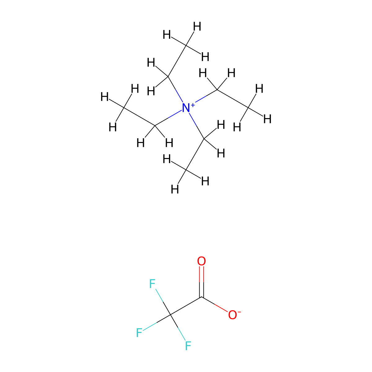Tetraethylammonium trifluoroacetate molecular structure, CAS 30093-29-9