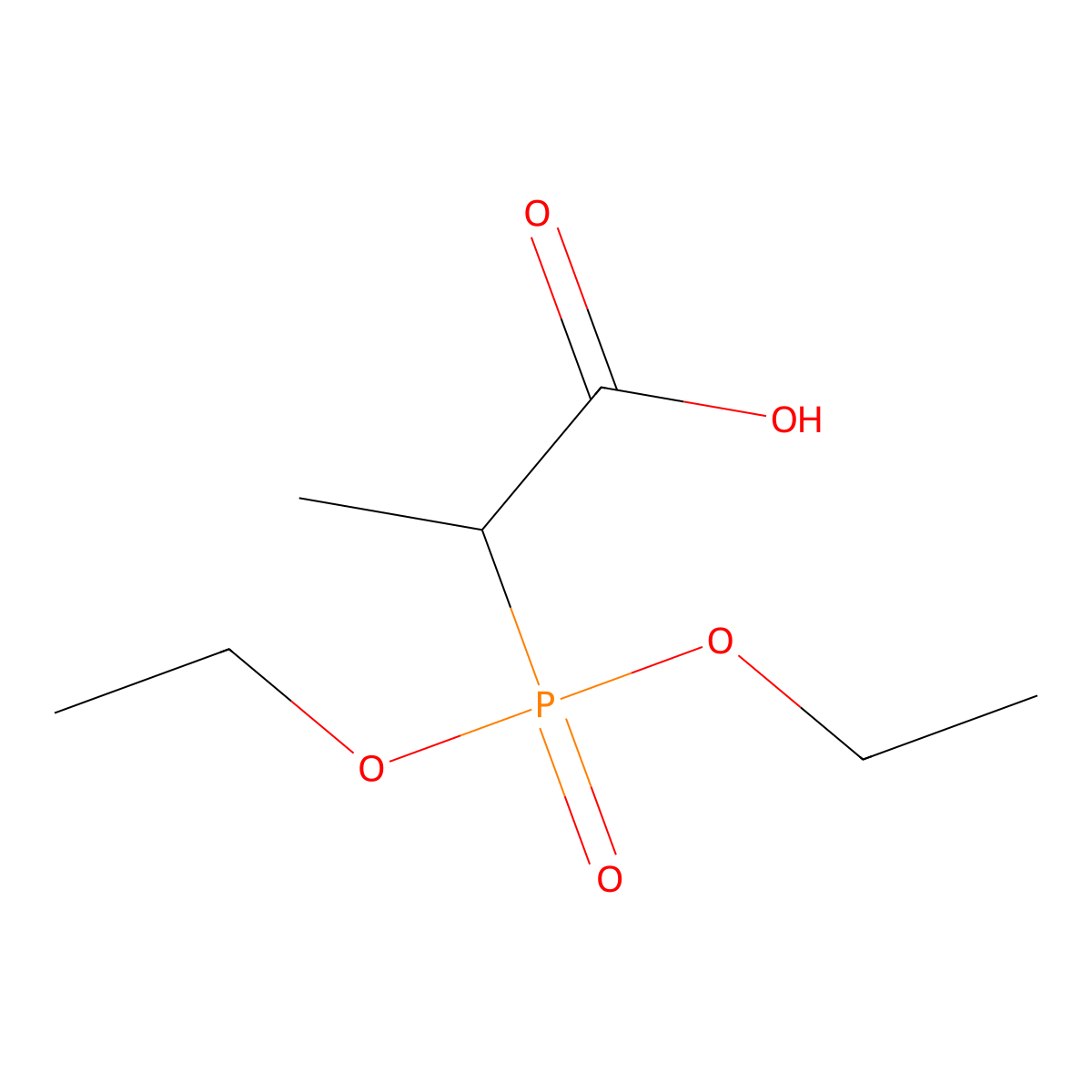 2-Diethylphosphonopropionic acid molecular structure, CAS 30094-28-1