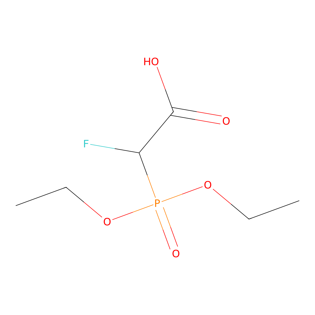 2-(Diethyl phosphono)-2-fluoroacetic acid molecular structure, CAS 30094-32-7