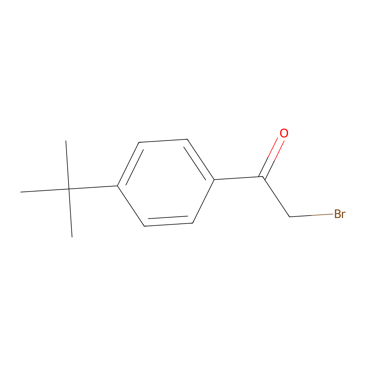 2-Bromo-1-(4-tert-butylphenyl)ethan-1-one molecular structure, CAS 30095-47-7