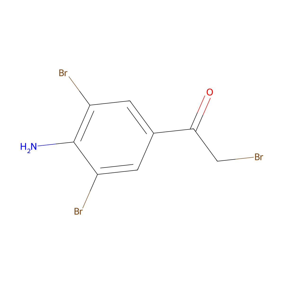 1-(4-Amino-3,5-dibromophenyl)-2-bromoethanone molecular structure, CAS 30095-55-7
