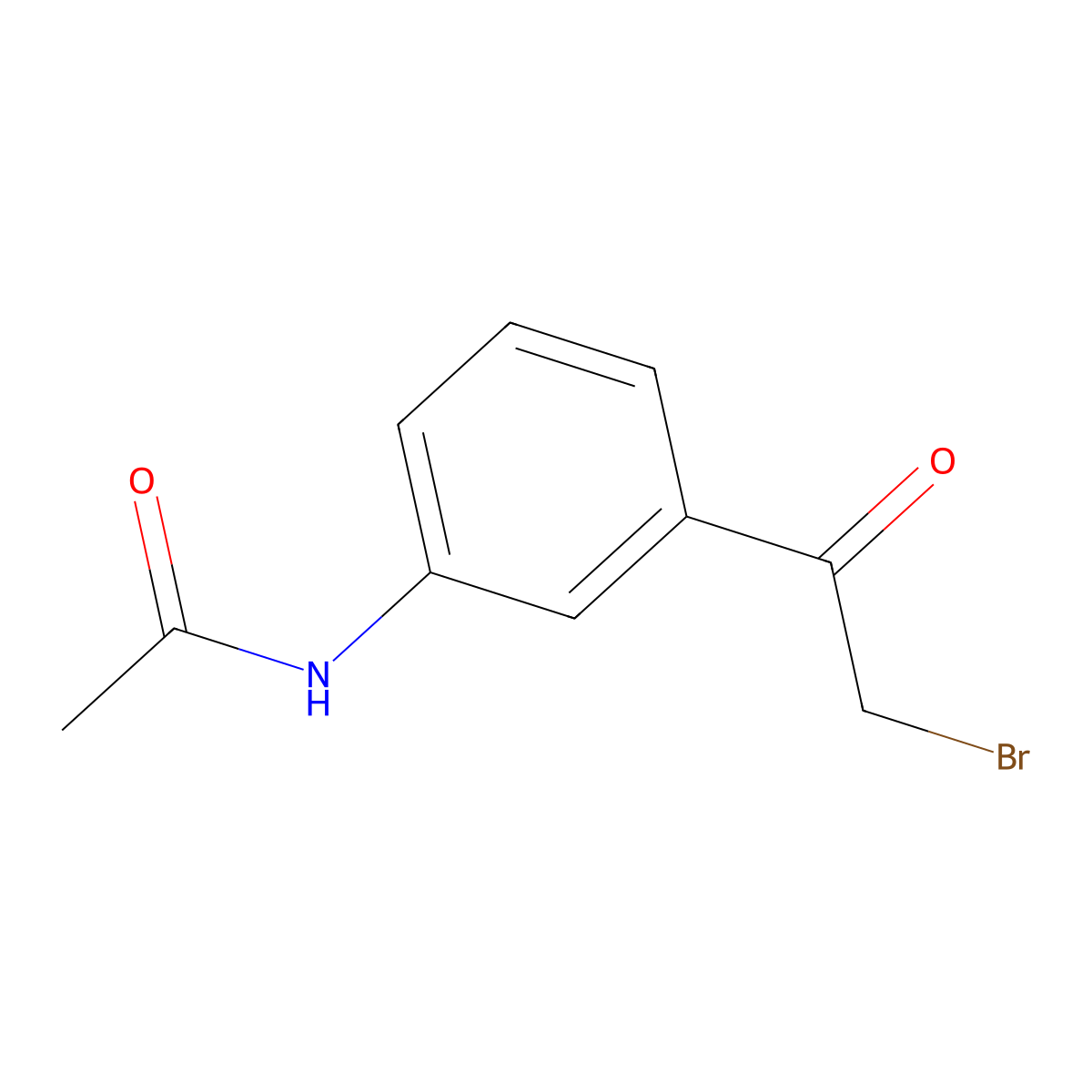 3'-Acetamido-2-bromoacetophenone molecular structure, CAS 30095-56-8
