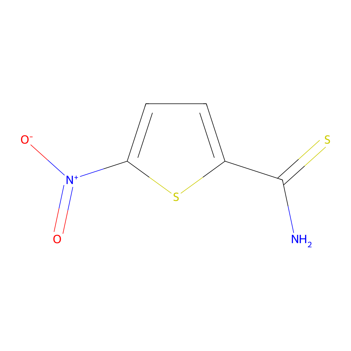 5-Nitrothiophene-2-carbothioamide molecular structure, CAS 30096-68-5