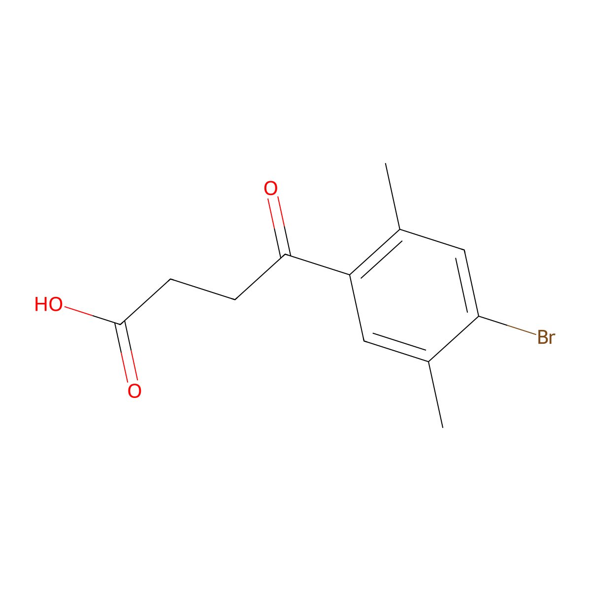 4-(4-Bromo-2,5-dimethylphenyl)-4-oxobutanoic acid molecular structure, CAS 30098-34-1