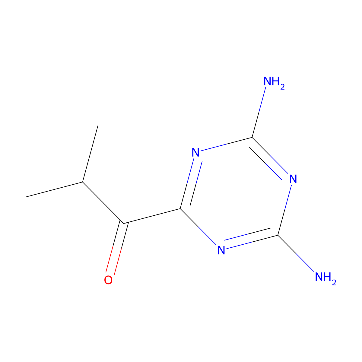 2,4-Diamino-6-isobutyryl-1,3,5-triazine molecular structure, CAS 30099-83-3