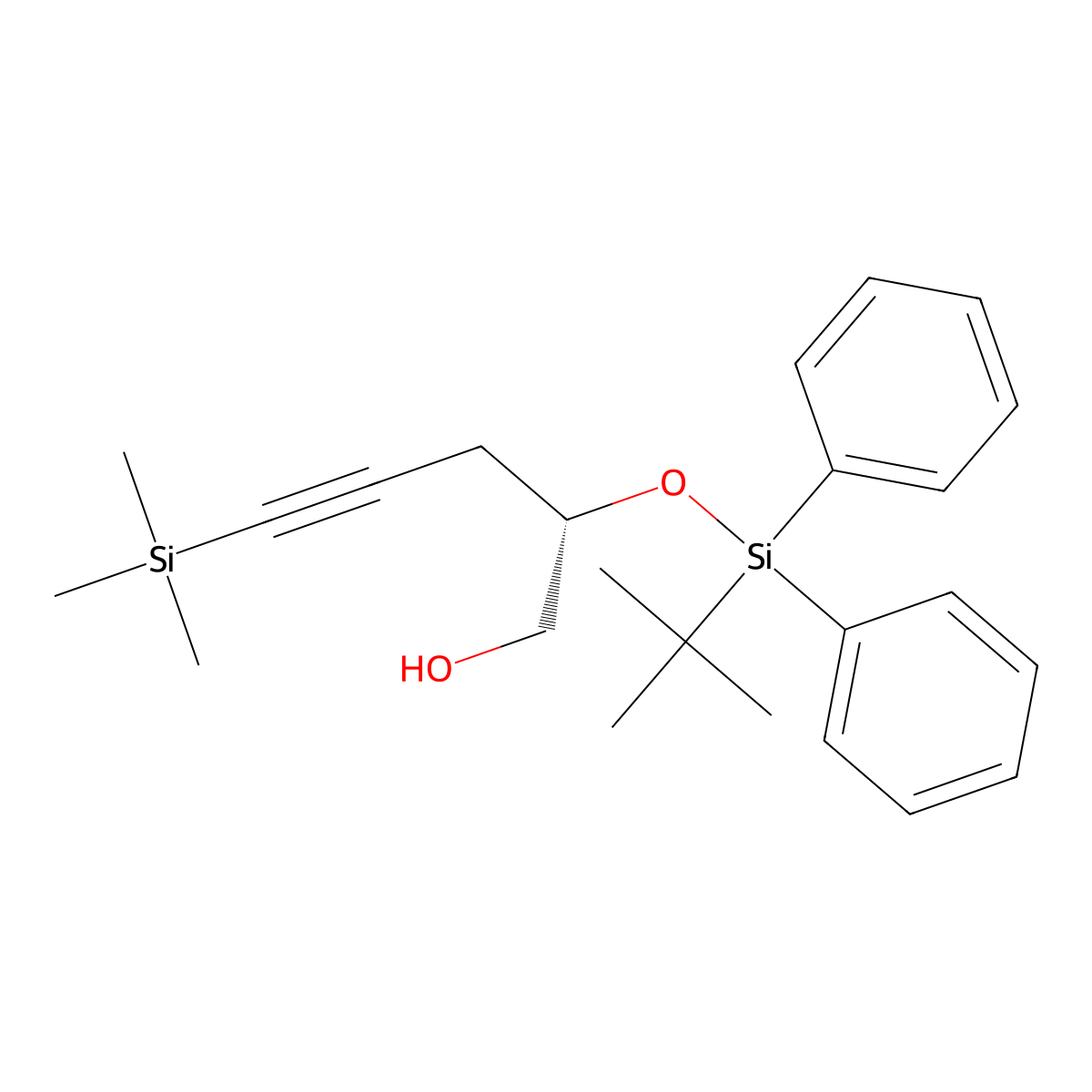 (S)-2-((Tert-butyldiphenylsilyl)oxy)-5-(trimethylsilyl)pent-4-YN-1-OL molecular structure, CAS 3009908-92-0