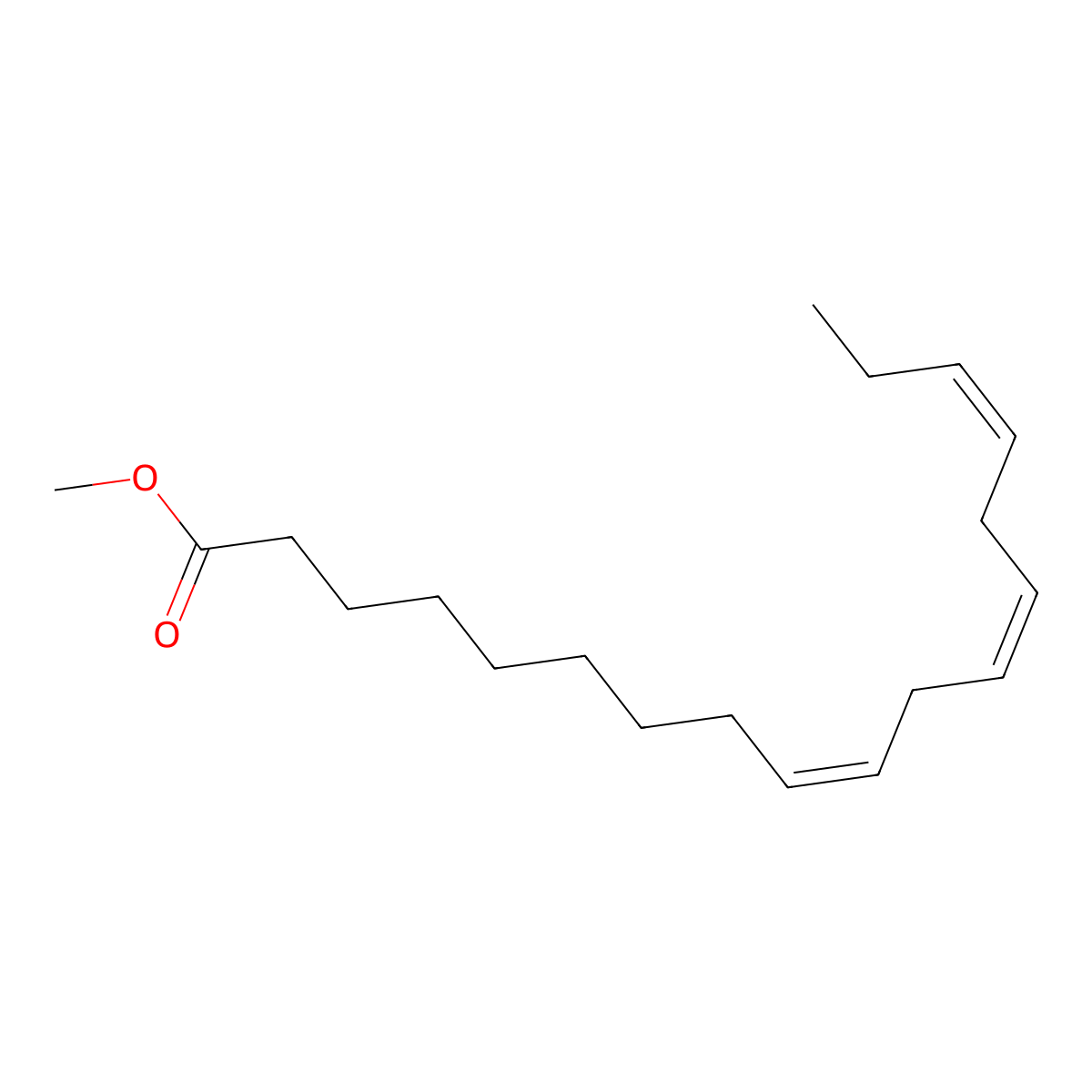 Methyl Linolenate molecular structure, CAS 301-00-8