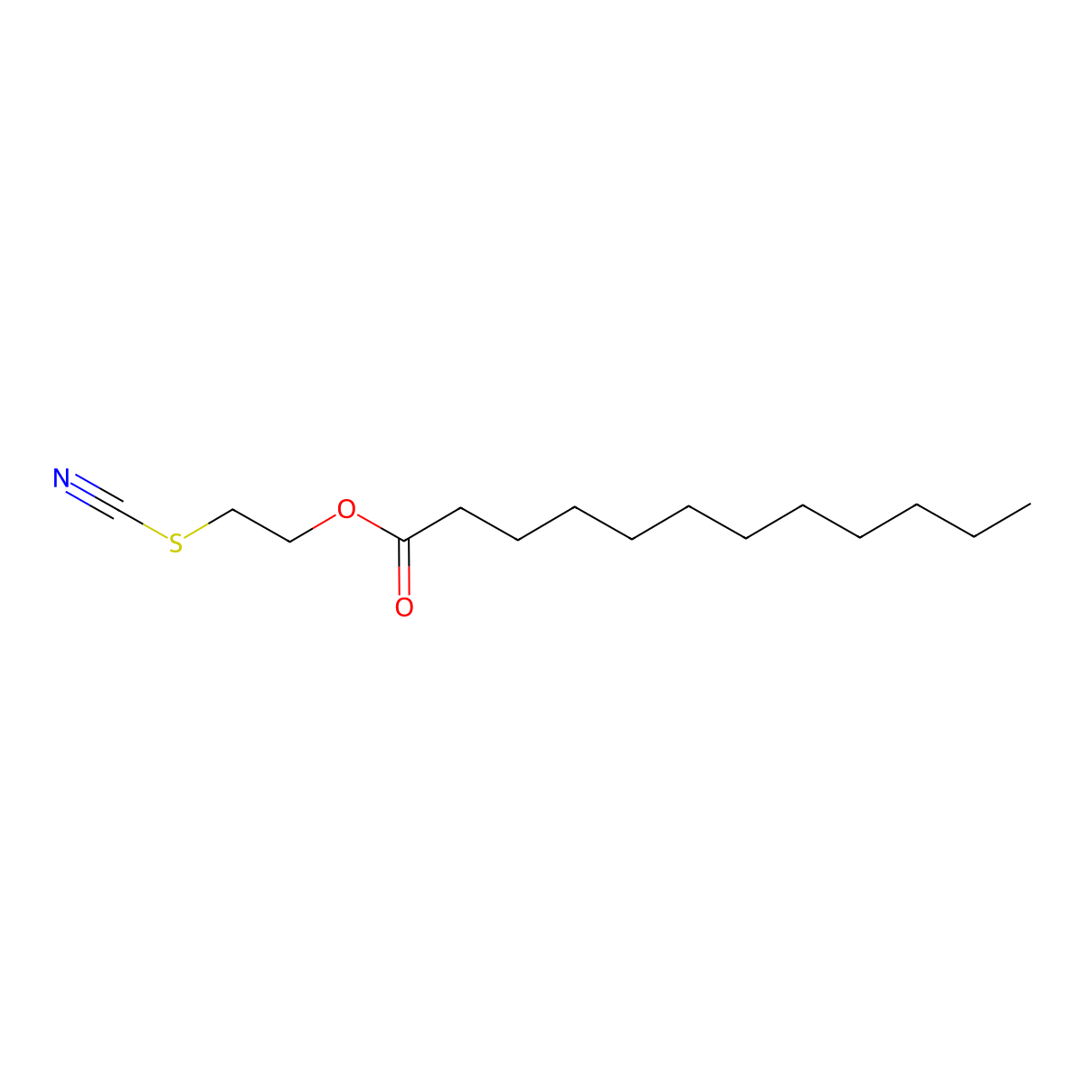 2-Thiocyanatoethyl laurate molecular structure, CAS 301-11-1