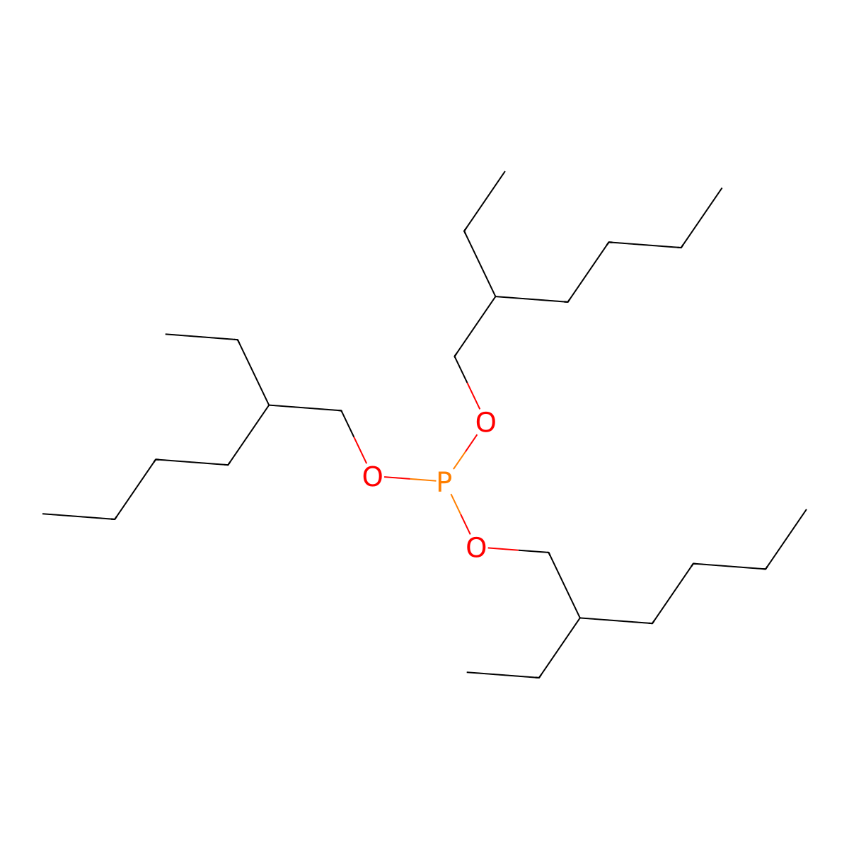 Tris(2-ethylhexyl) phosphite molecular structure, CAS 301-13-3