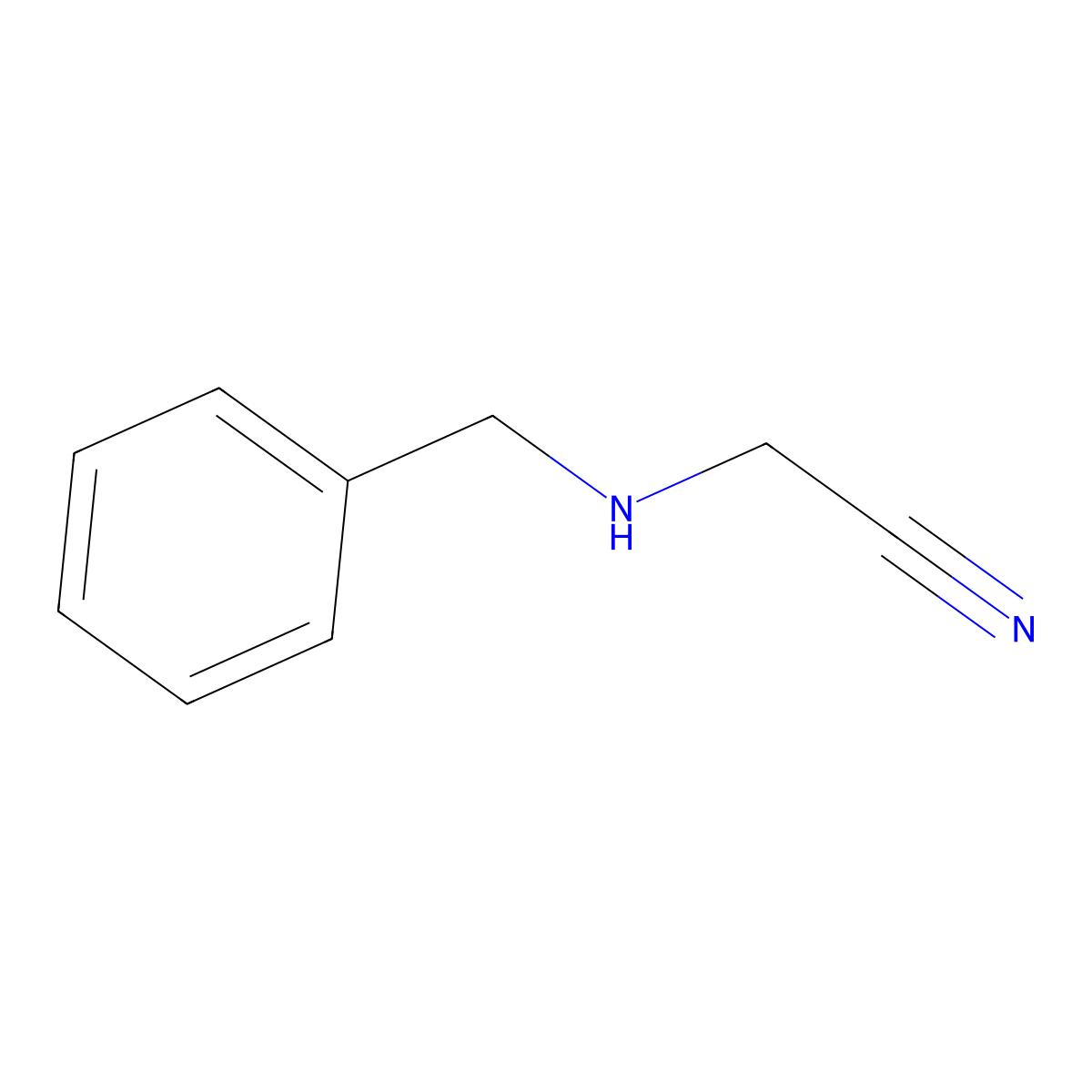 2-(Benzylamino)acetonitrile molecular structure, CAS 3010-05-7