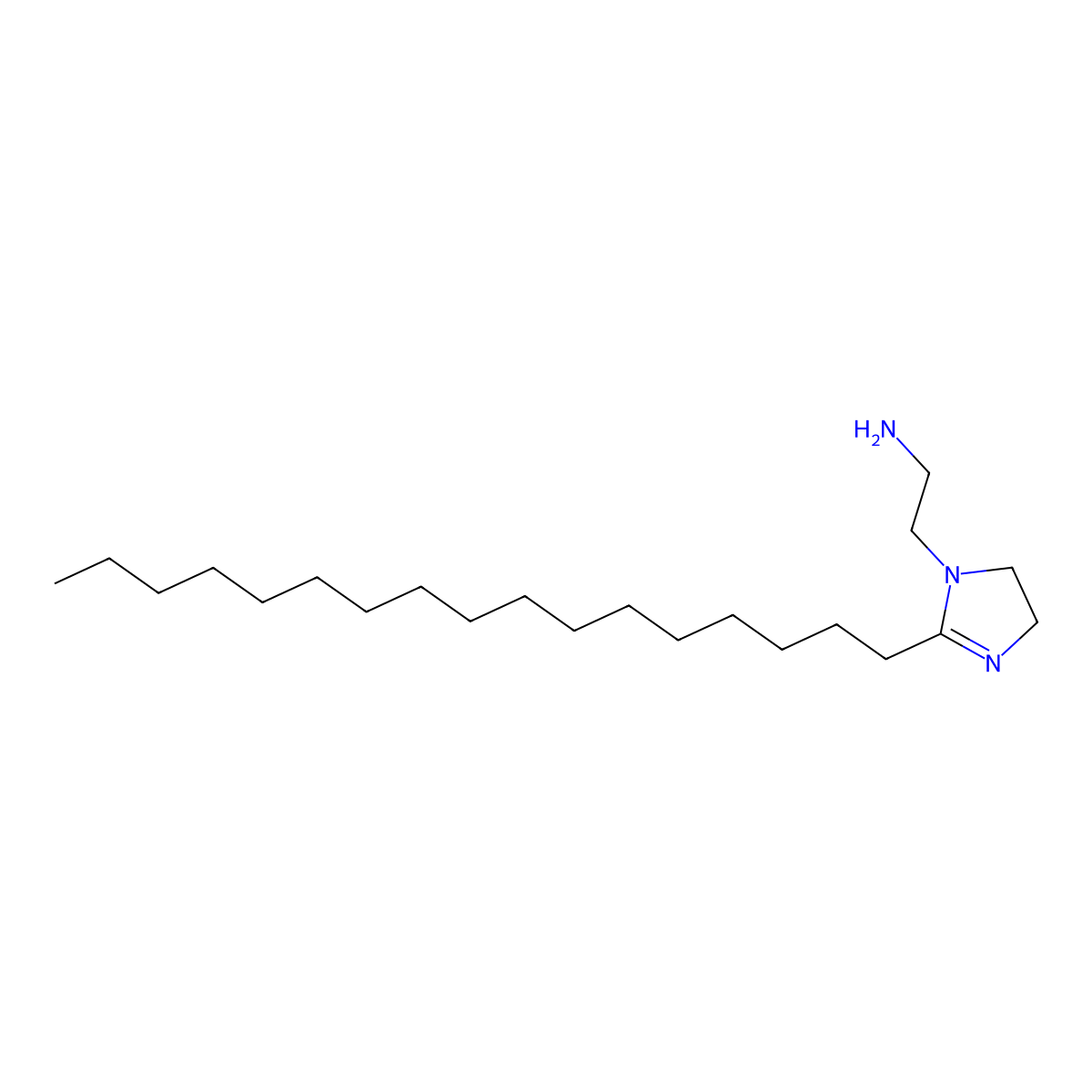 2-Heptadecyl-4,5-dihydro-1H-imidazole-1-ethanamine molecular structure, CAS 3010-23-9