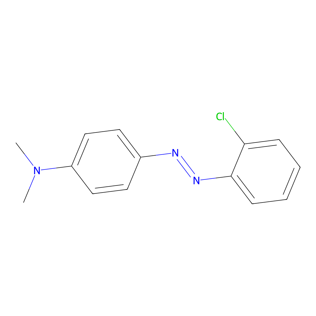 4-(2-(2-Chlorophenyl)diazenyl)-N,N-dimethylbenzenamine molecular structure, CAS 3010-47-7