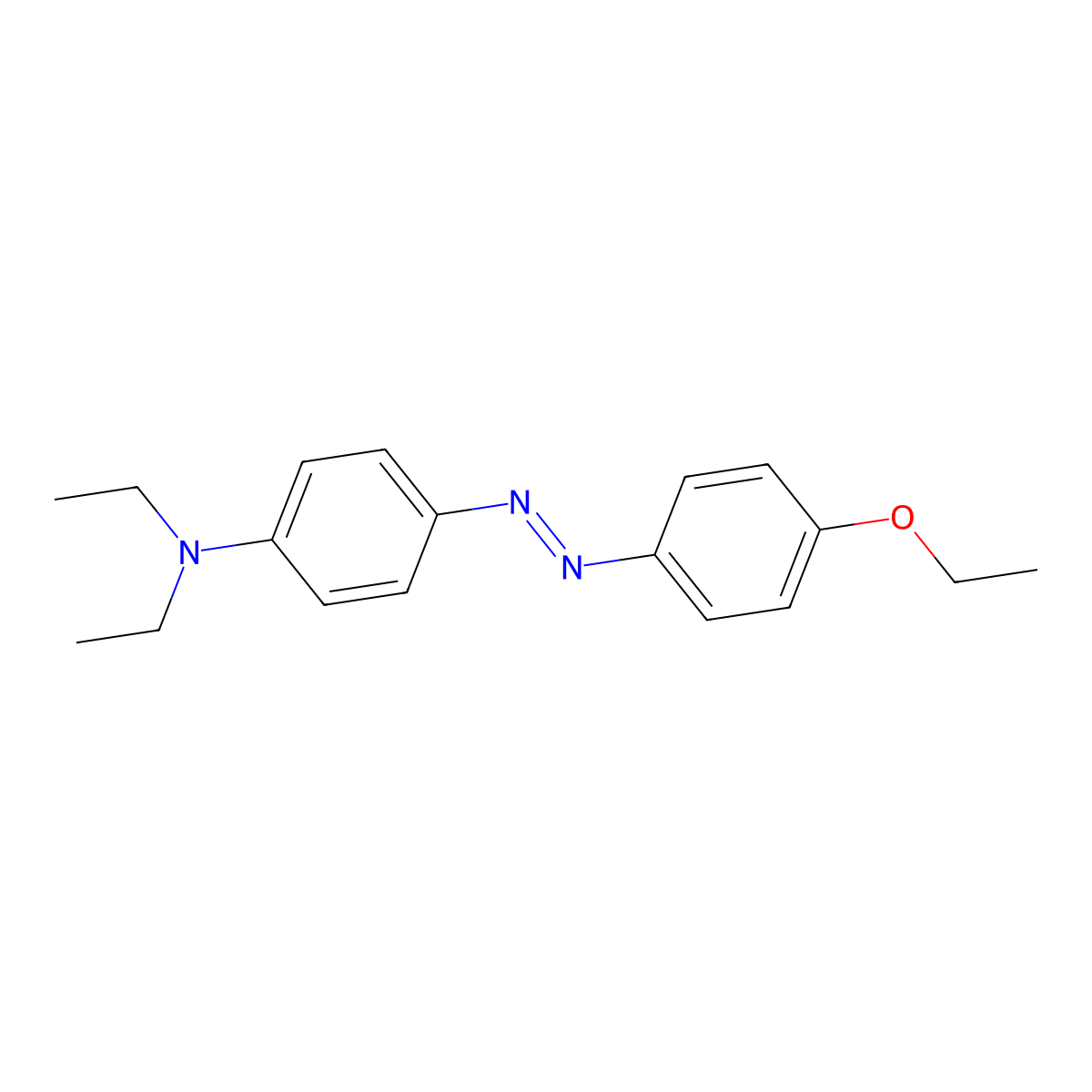 Benzenamine, 4-[2-(4-ethoxyphenyl)diazenyl]-N,N-diethyl- molecular structure, CAS 3010-63-7