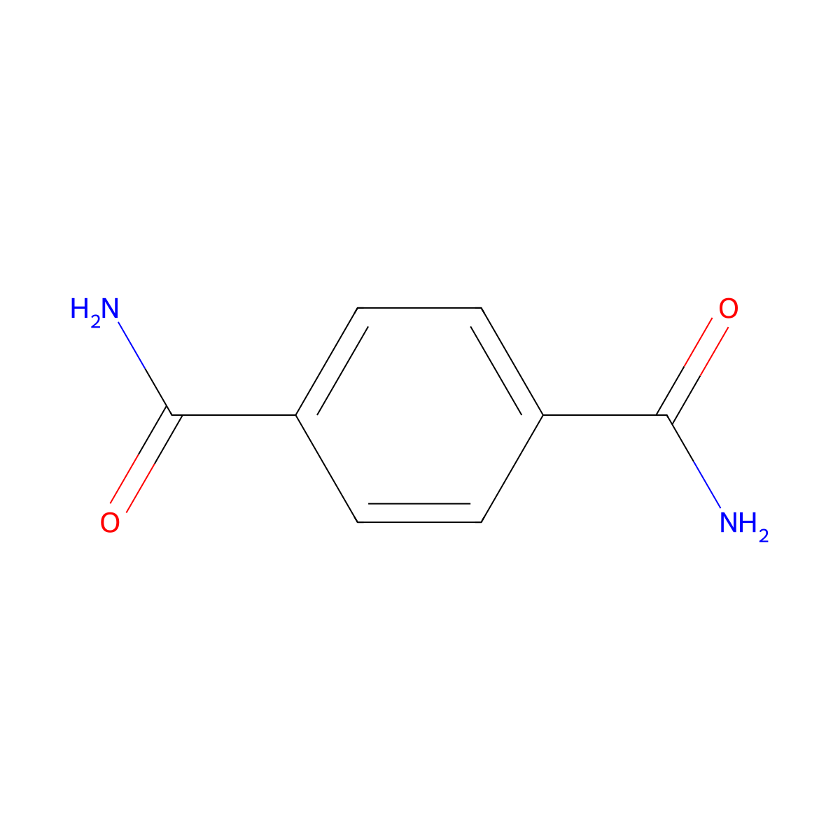 Terephthalamide molecular structure, CAS 3010-82-0
