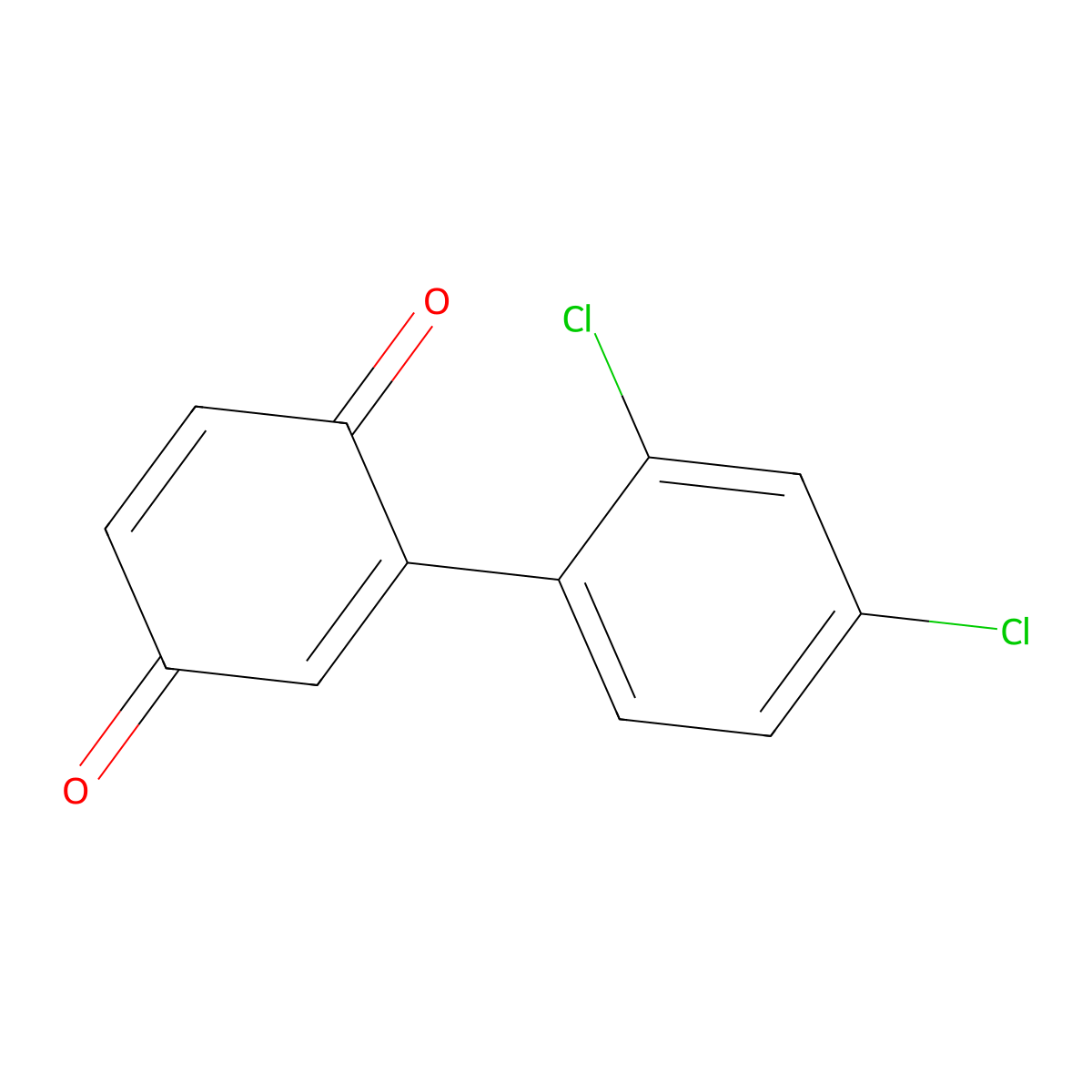 2-(2,4-Dichlorophenyl)cyclohexa-2,5-diene-1,4-dione molecular structure, CAS 30100-32-4