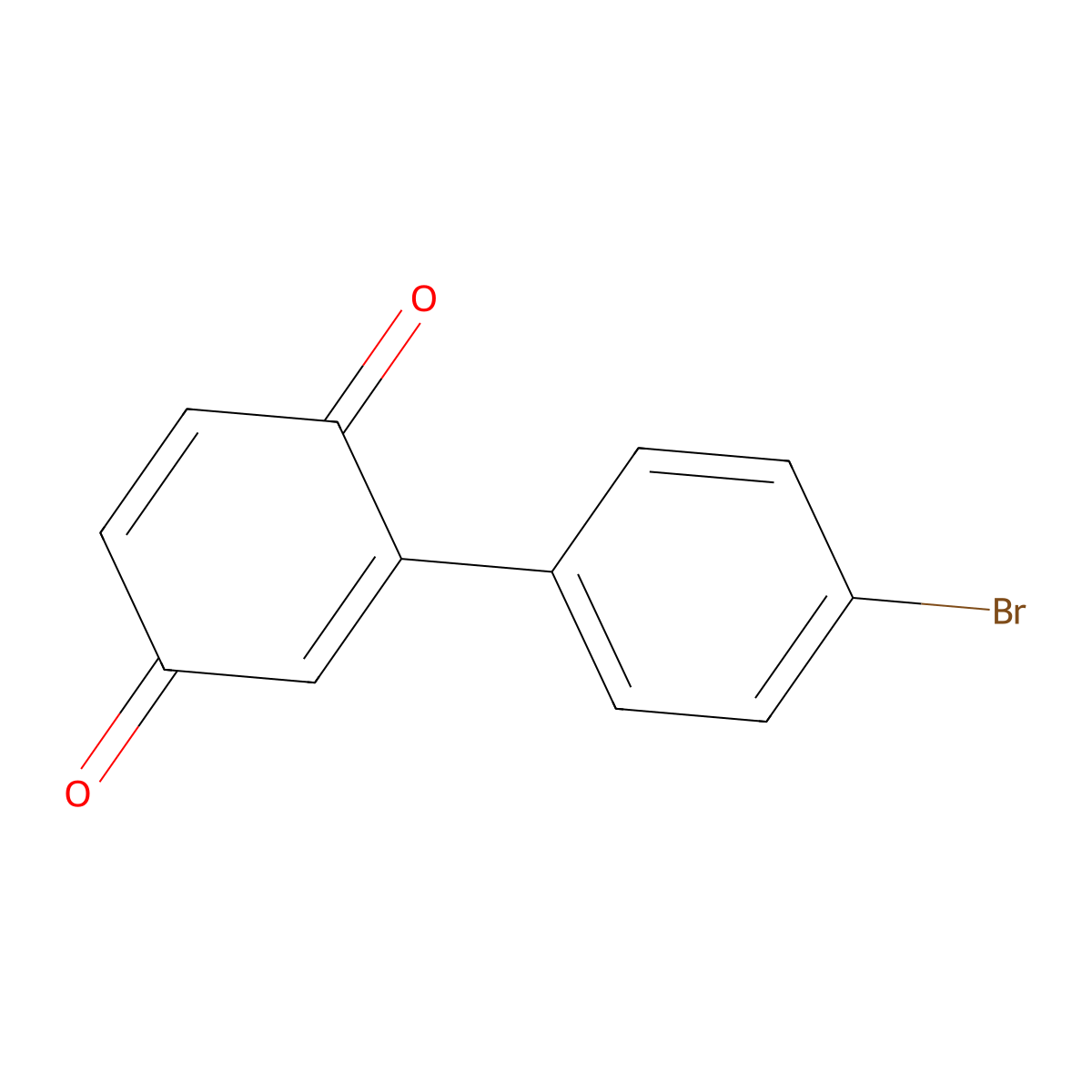 2-(4-Bromophenyl)-1,4-benzoquinone molecular structure, CAS 30100-33-5