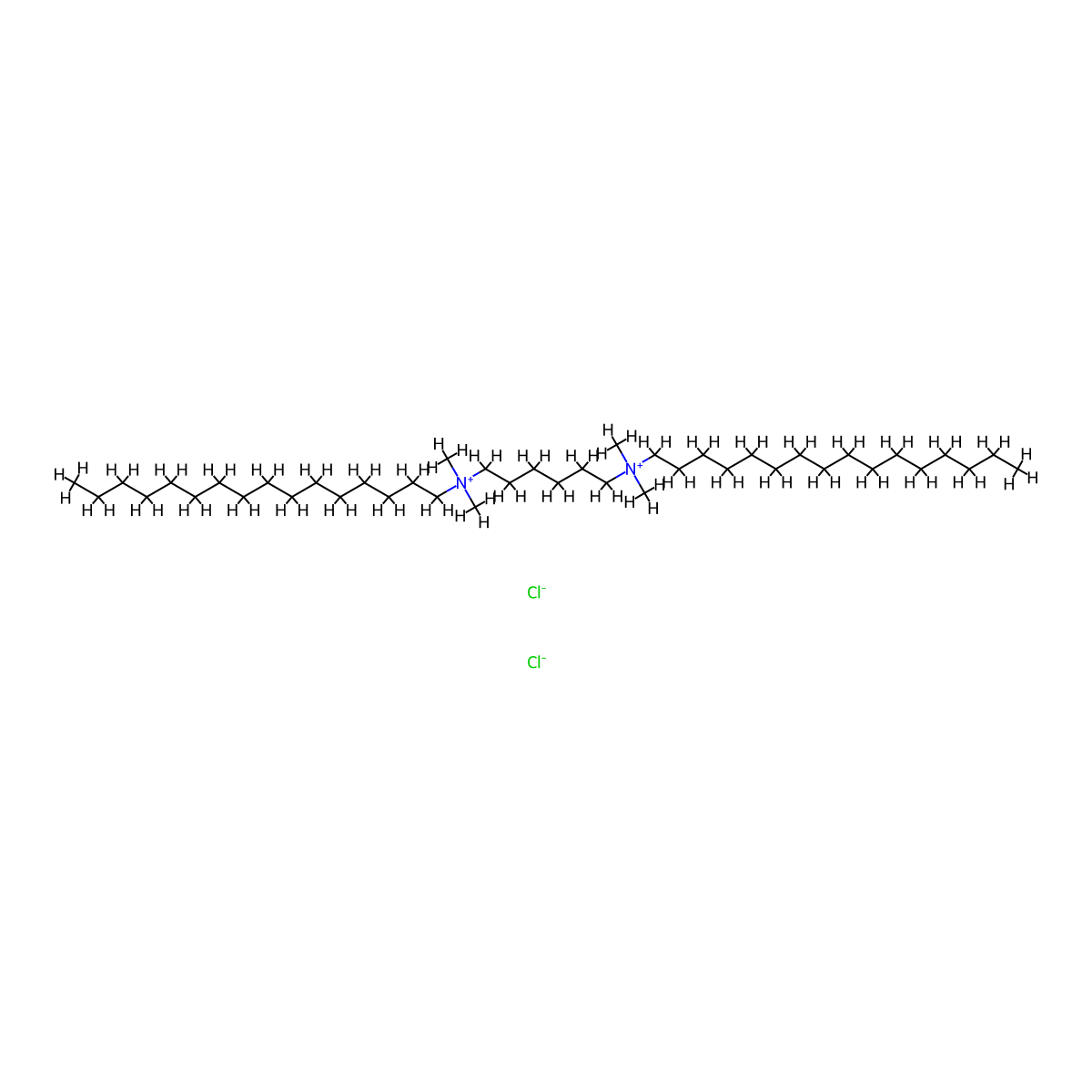 N~1~,N~6~-Dihexadecyl-N~1~,N~1~,N~6~,N~6~-tetramethylhexane-1,6-bis(aminium) dichloride molecular structure, CAS 30100-41-5