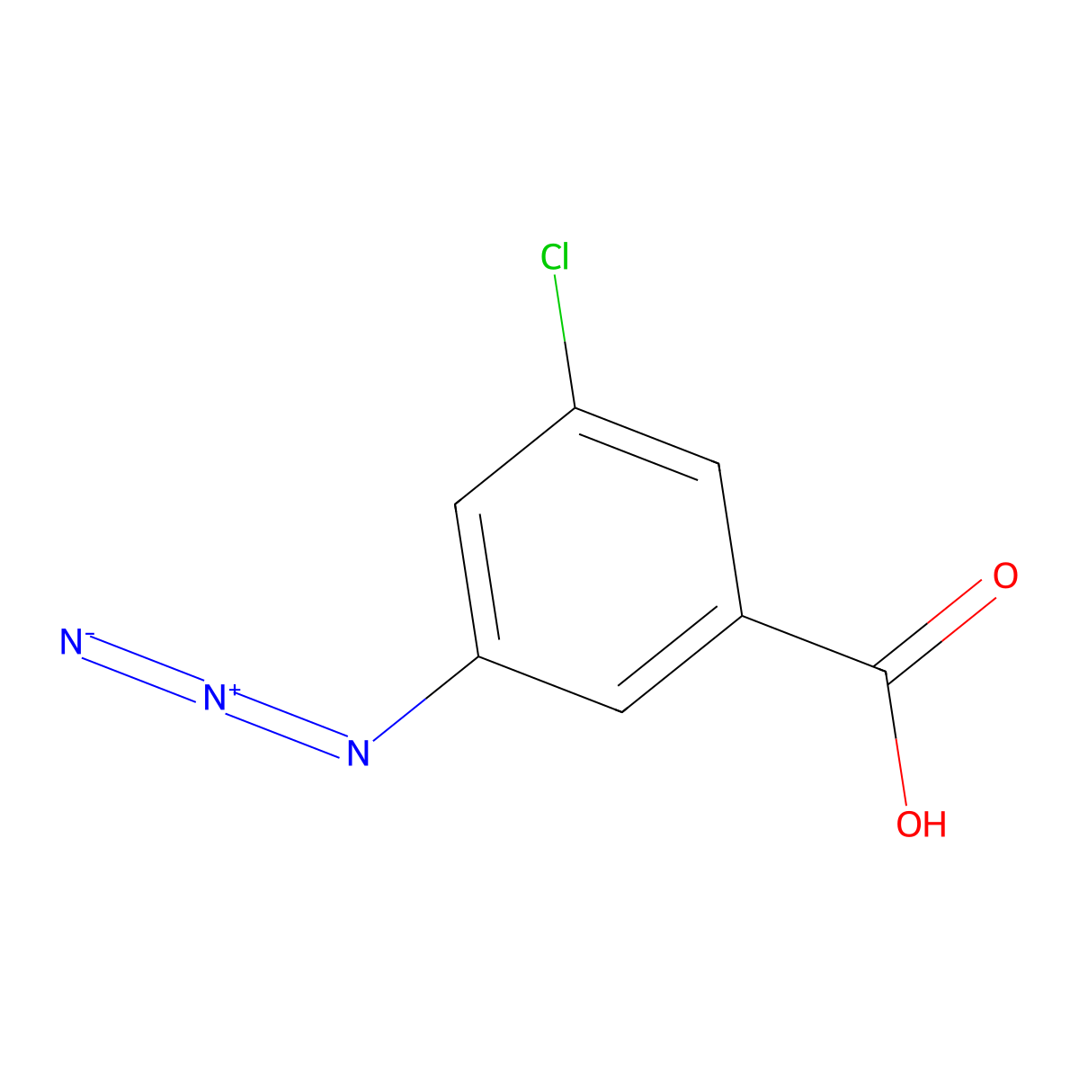 3-Azido-5-chlorobenzoic acid molecular structure, CAS 3010275-23-4
