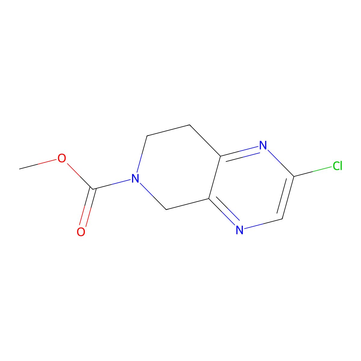 Methyl 2-chloro-7,8-dihydropyrido[3,4-B]pyrazine-6(5H)-carboxylate molecular structure, CAS 3010286-96-8