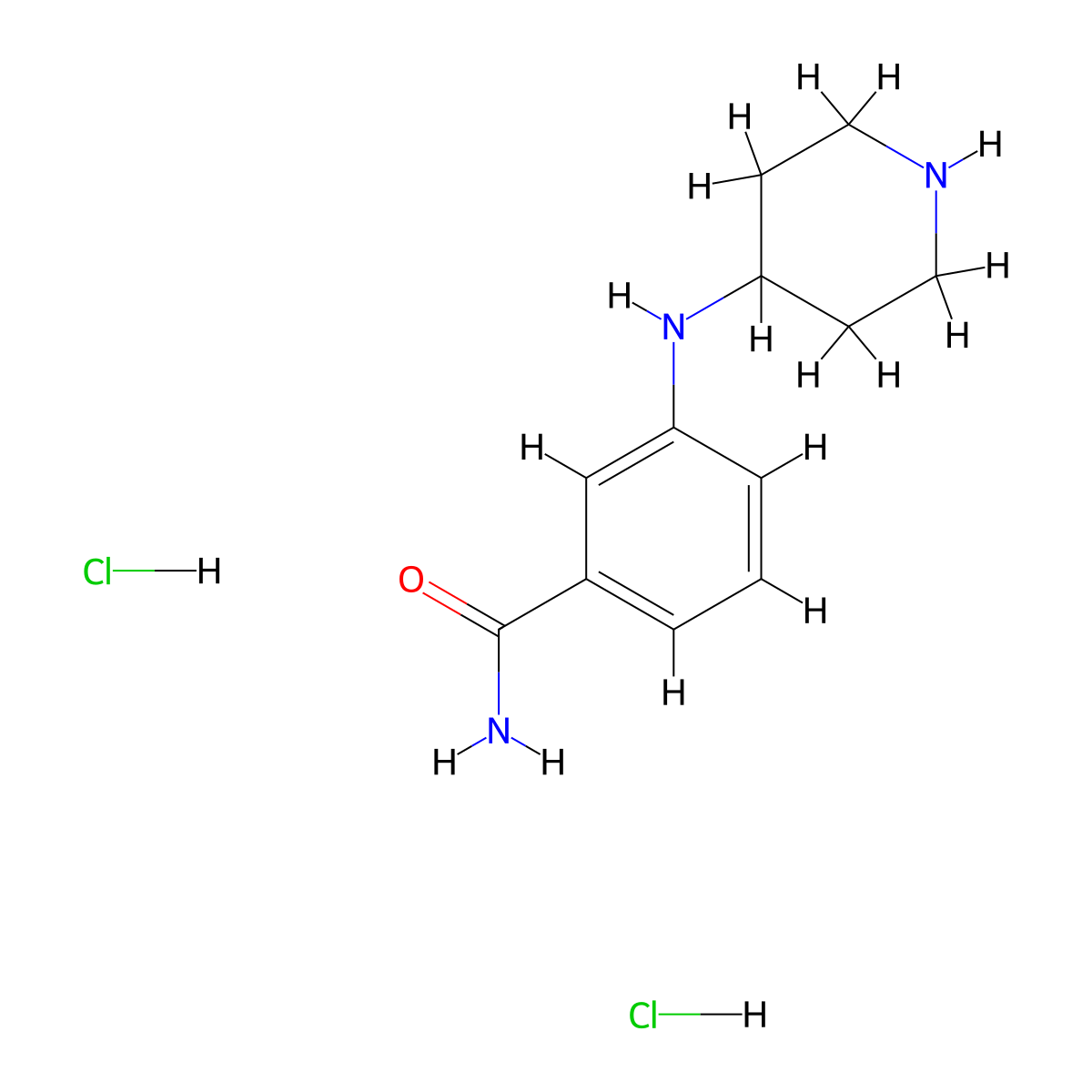 3-(Piperidin-4-ylamino)benzamide dihydrochloride molecular structure, CAS 3010286-99-1