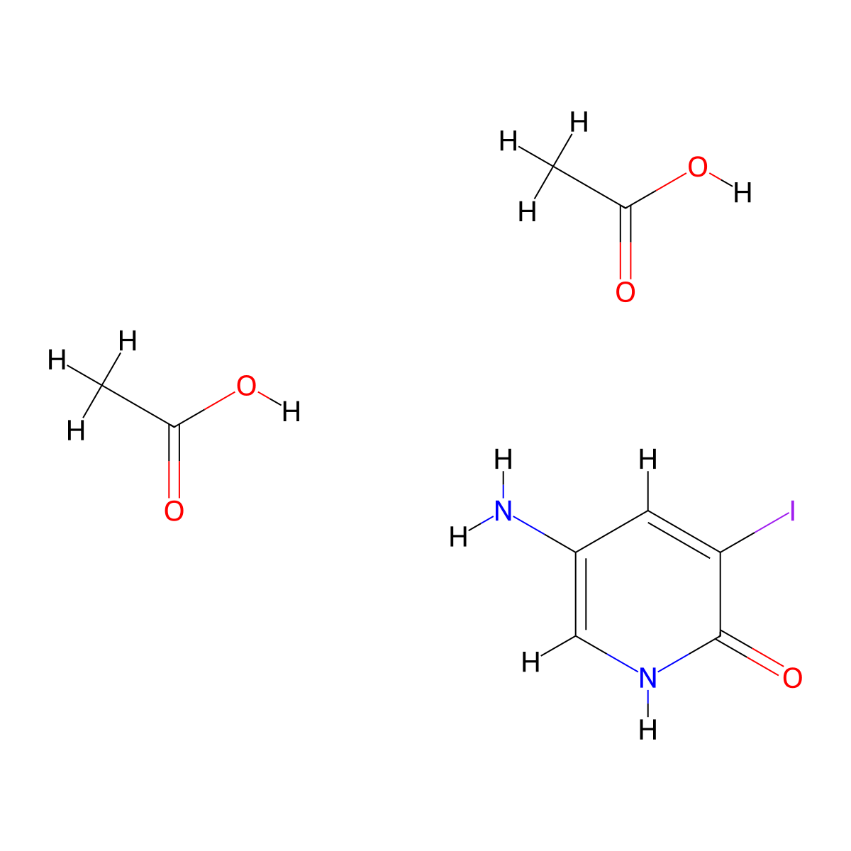 5-Amino-3-iodopyridin-2-OL diacetate molecular structure, CAS 3010287-03-0