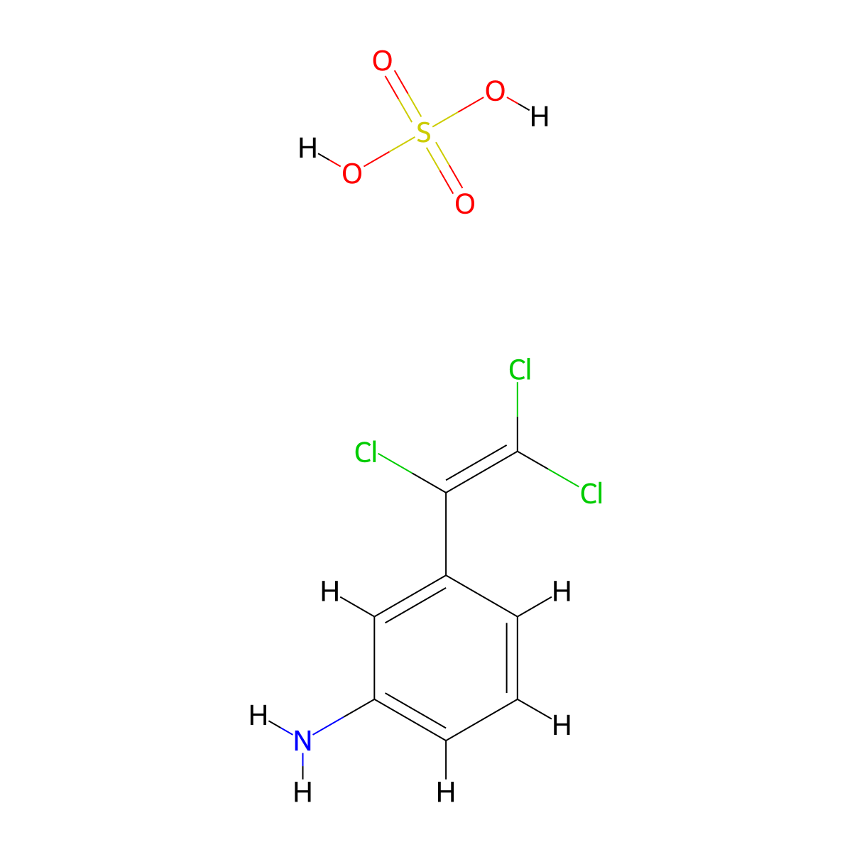 3-(1,2,2-Trichlorovinyl)aniline sulfate molecular structure, CAS 3010287-05-2