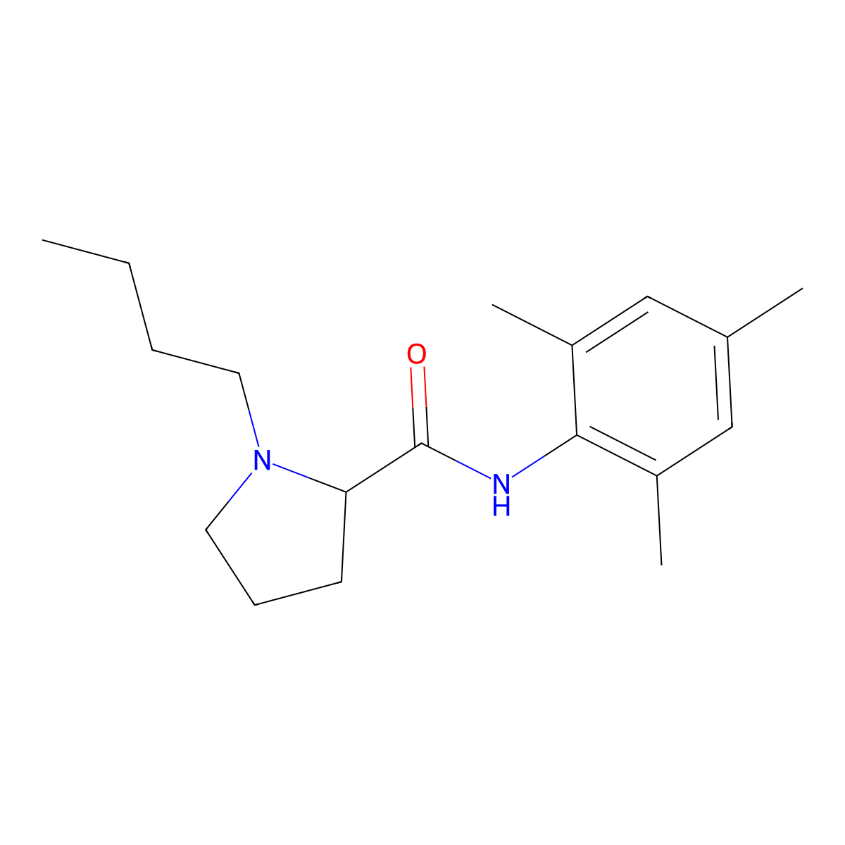 Bumecaine molecular structure, CAS 30103-44-7