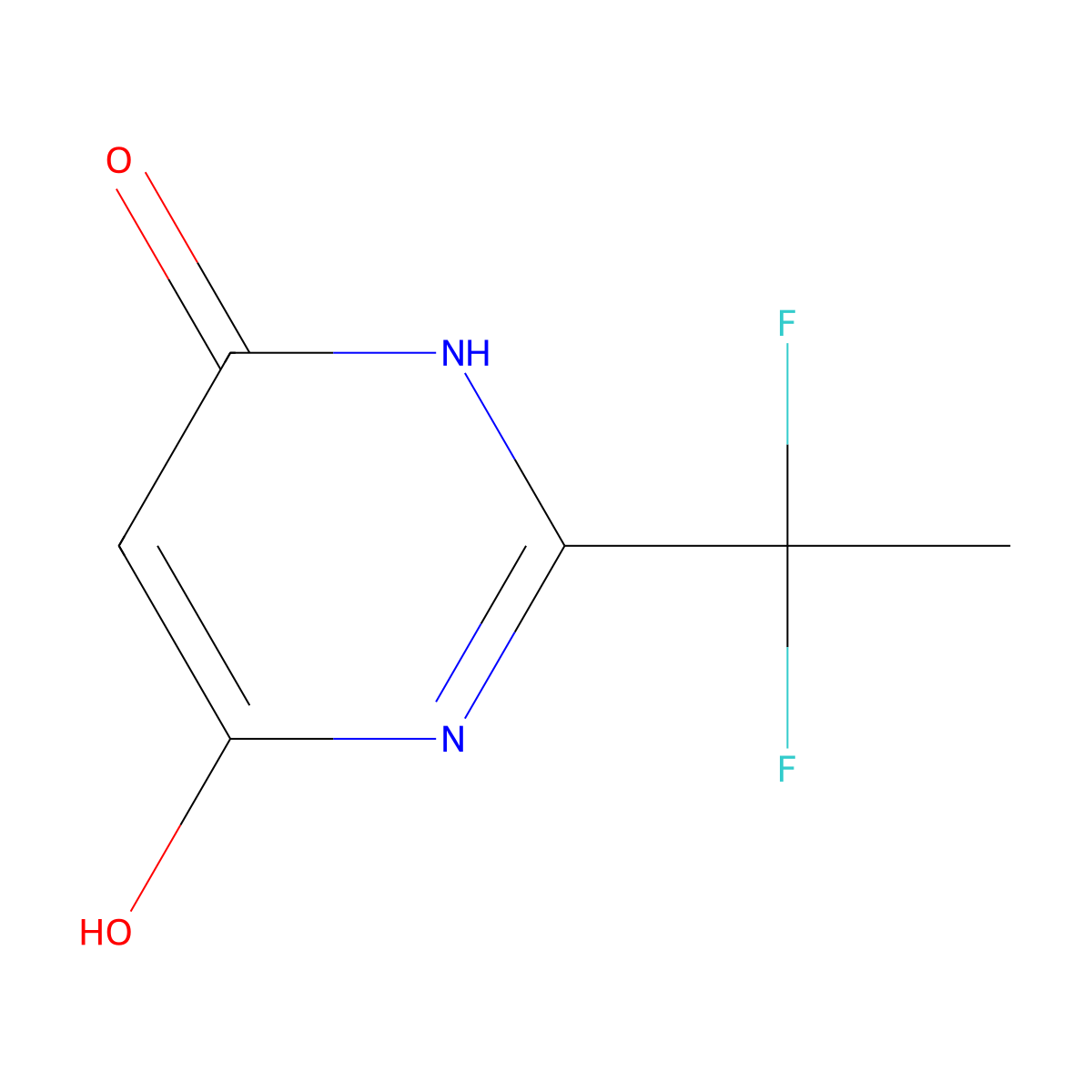 2-(1,1-Difluoroethyl)-6-hydroxy-3,4-dihydropyrimidin-4-one molecular structure, CAS 3010883-41-4