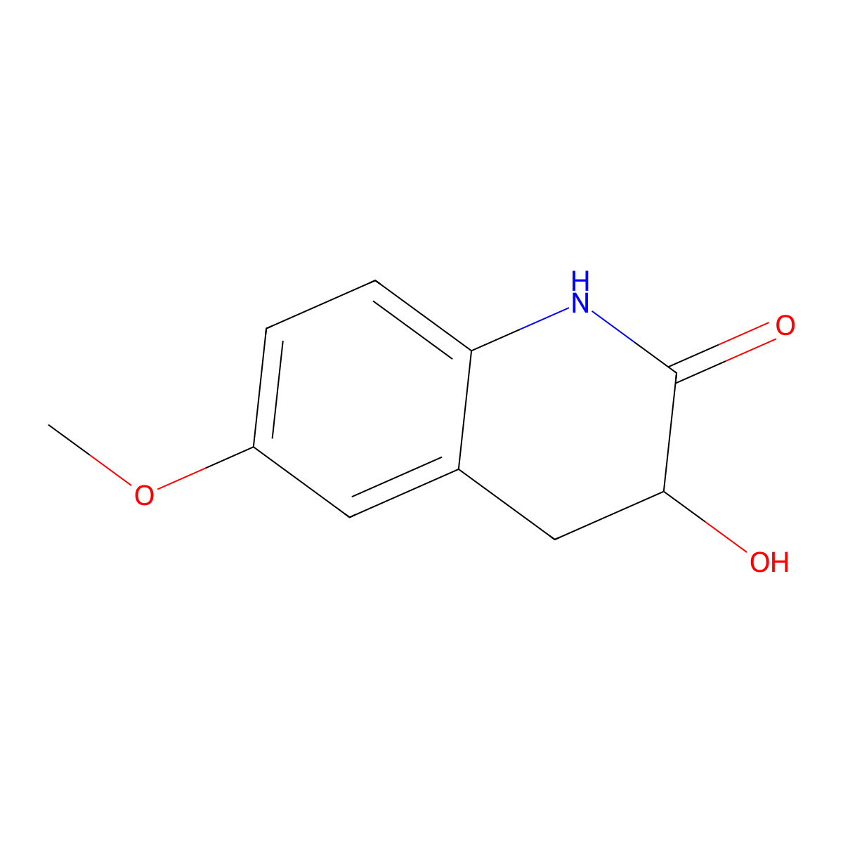 3-hydroxy-6-methoxy-3,4-dihydro-2(1H)-quinolinone molecular structure, CAS 301155-97-5