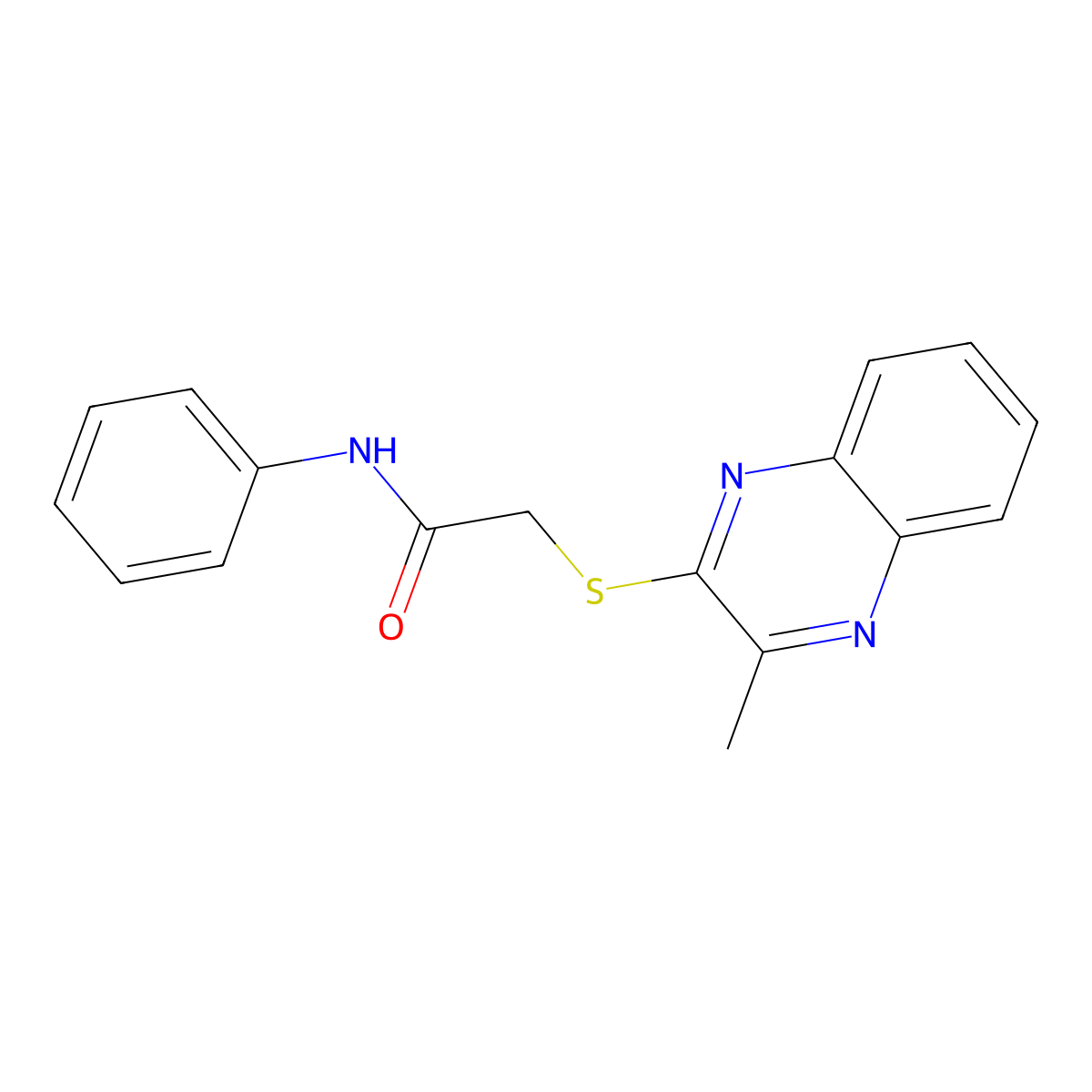 2-[(3-methylquinoxalin-2-yl)sulfanyl]-N-phenylacetamide molecular structure, CAS 301157-05-1