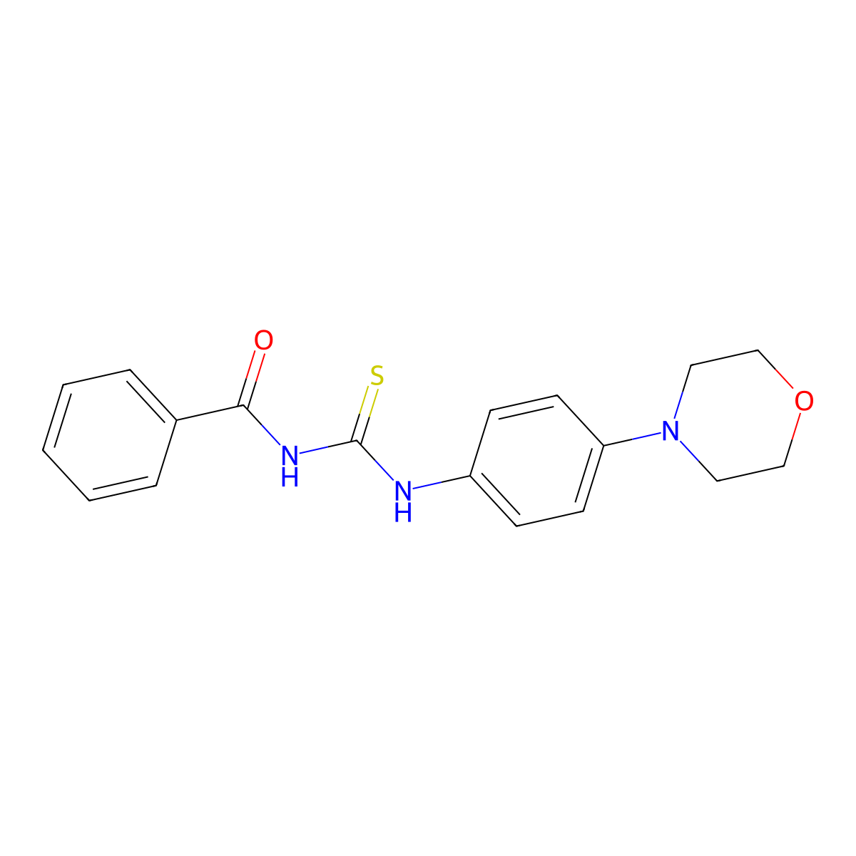 N-[(4-morpholin-4-ylphenyl)carbamothioyl]benzamide molecular structure, CAS 301157-20-0