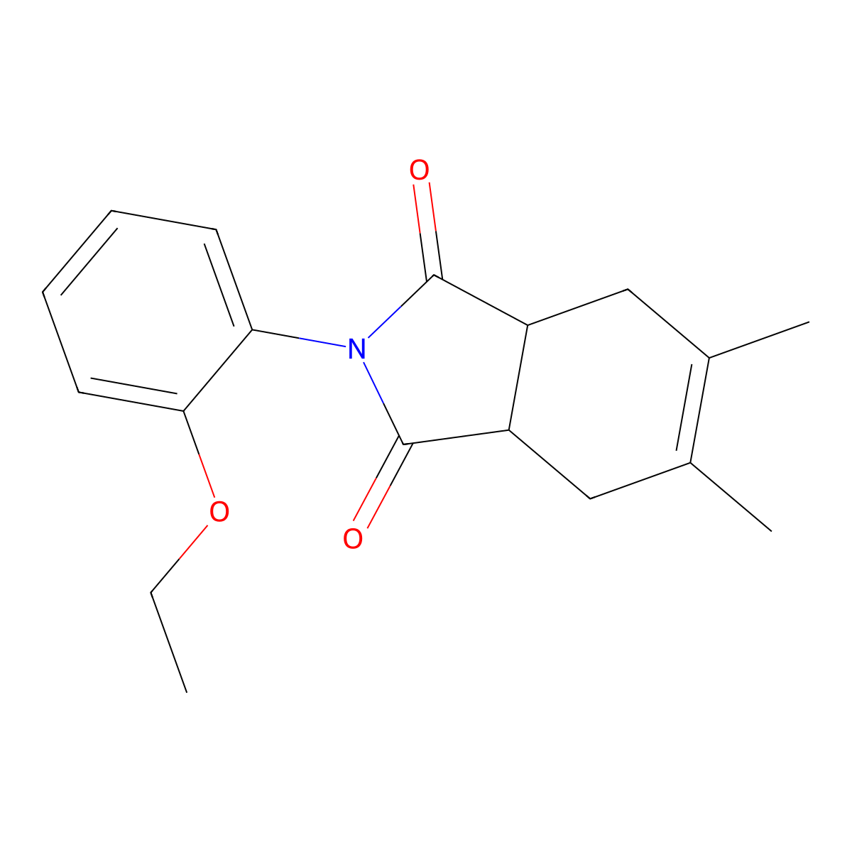 2-(2-ethoxyphenyl)-5,6-dimethyl-3a,4,7,7a-tetrahydro-1H-isoindole-1,3(2H)-dione molecular structure, CAS 301157-22-2
