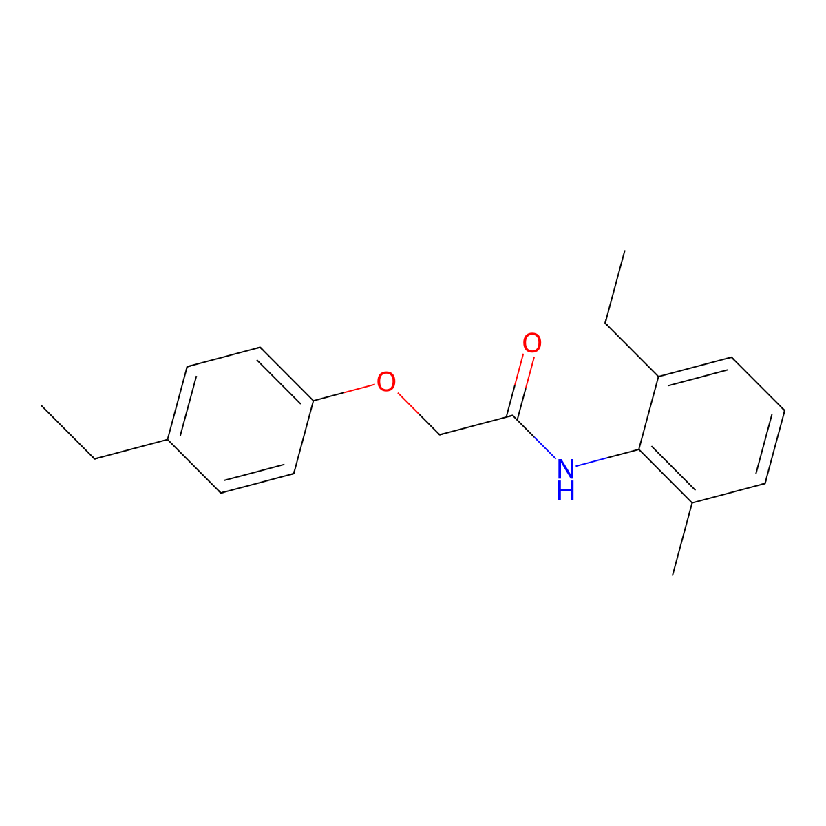 N-(2-ethyl-6-methylphenyl)-2-(4-ethylphenoxy)acetamide molecular structure, CAS 301157-71-1
