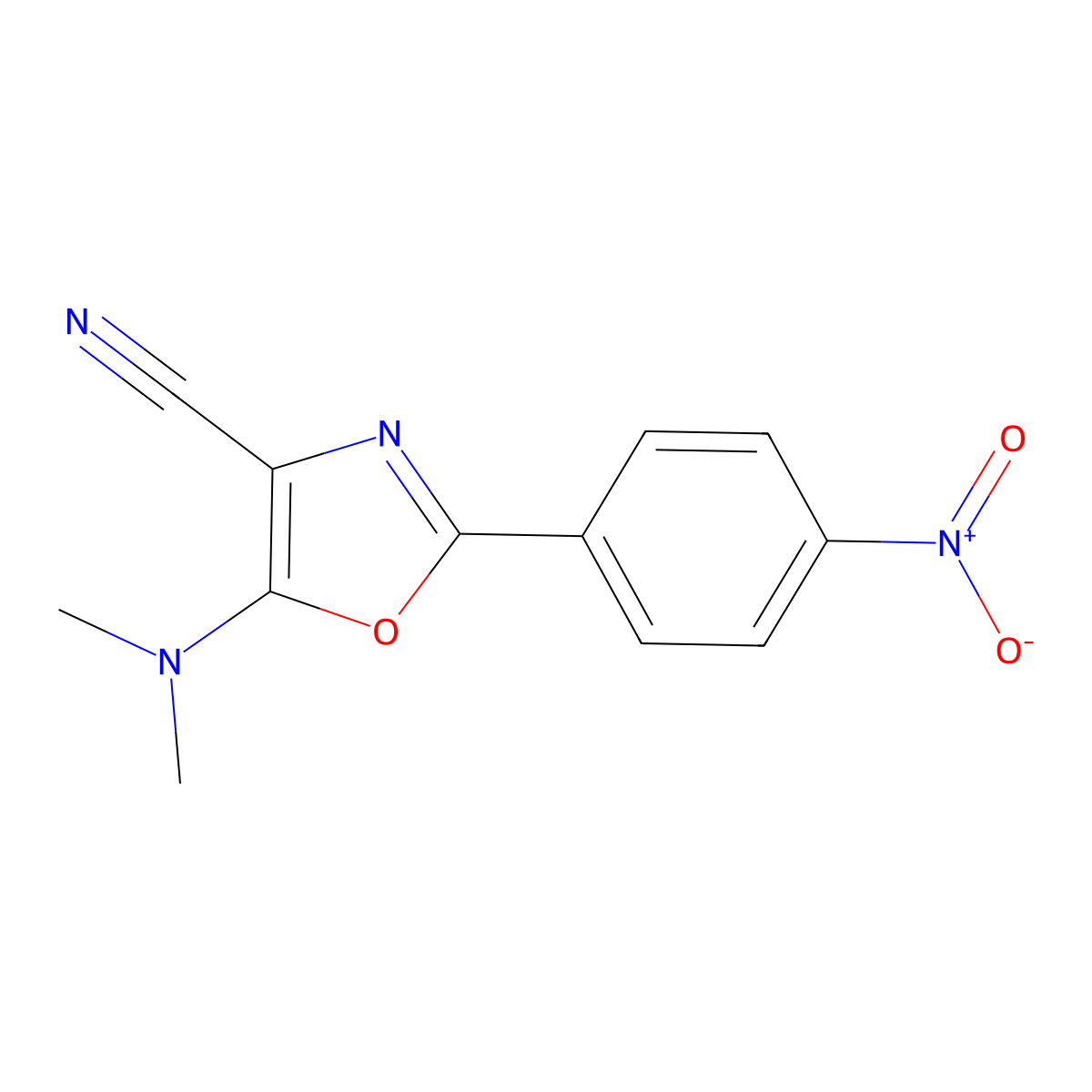 5-(Dimethylamino)-2-(4-nitrophenyl)-1,3-oxazole-4-carbonitrile molecular structure, CAS 301158-82-7