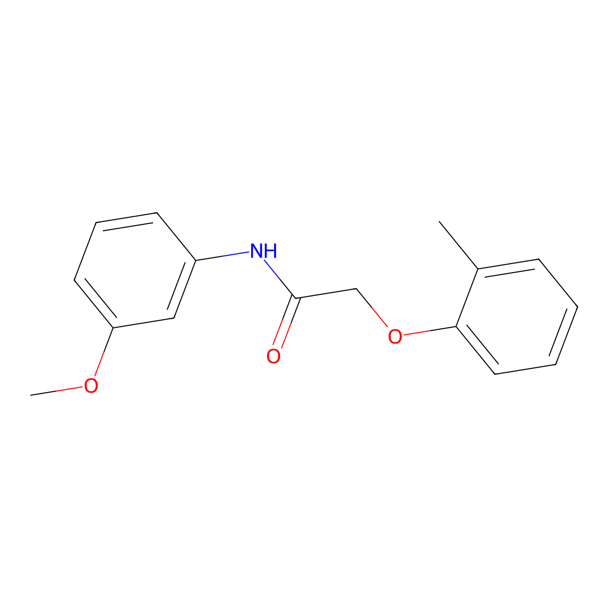 N-(3-methoxyphenyl)-2-(2-methylphenoxy)acetamide molecular structure, CAS 301159-52-4