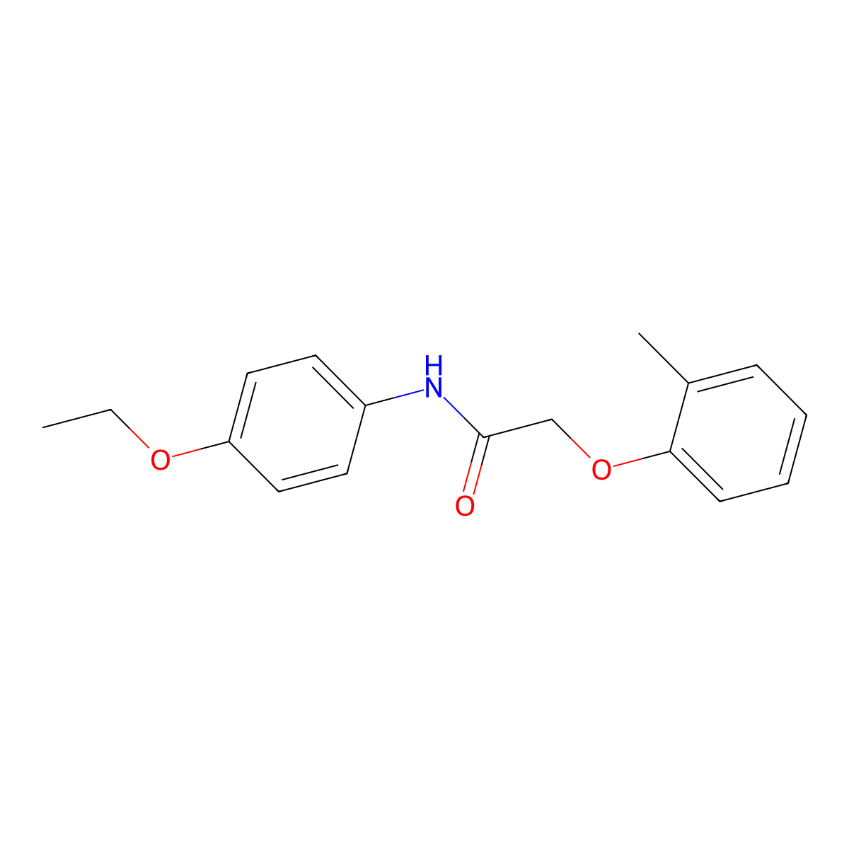 N-(4-ethoxyphenyl)-2-(2-methylphenoxy)acetamide molecular structure, CAS 301159-62-6