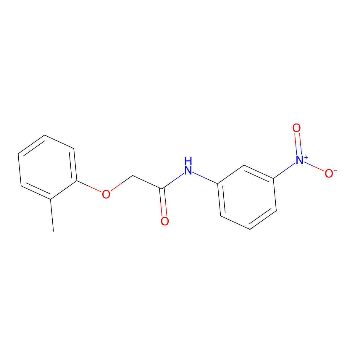2-(2-methylphenoxy)-N-(3-nitrophenyl)acetamide molecular structure, CAS 301159-66-0
