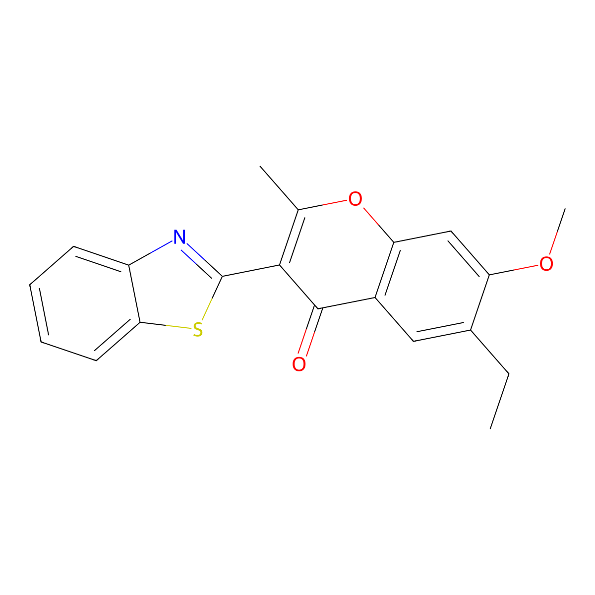3-(1,3-benzothiazol-2-yl)-6-ethyl-7-methoxy-2-methyl-4H-chromen-4-one molecular structure, CAS 301159-80-8