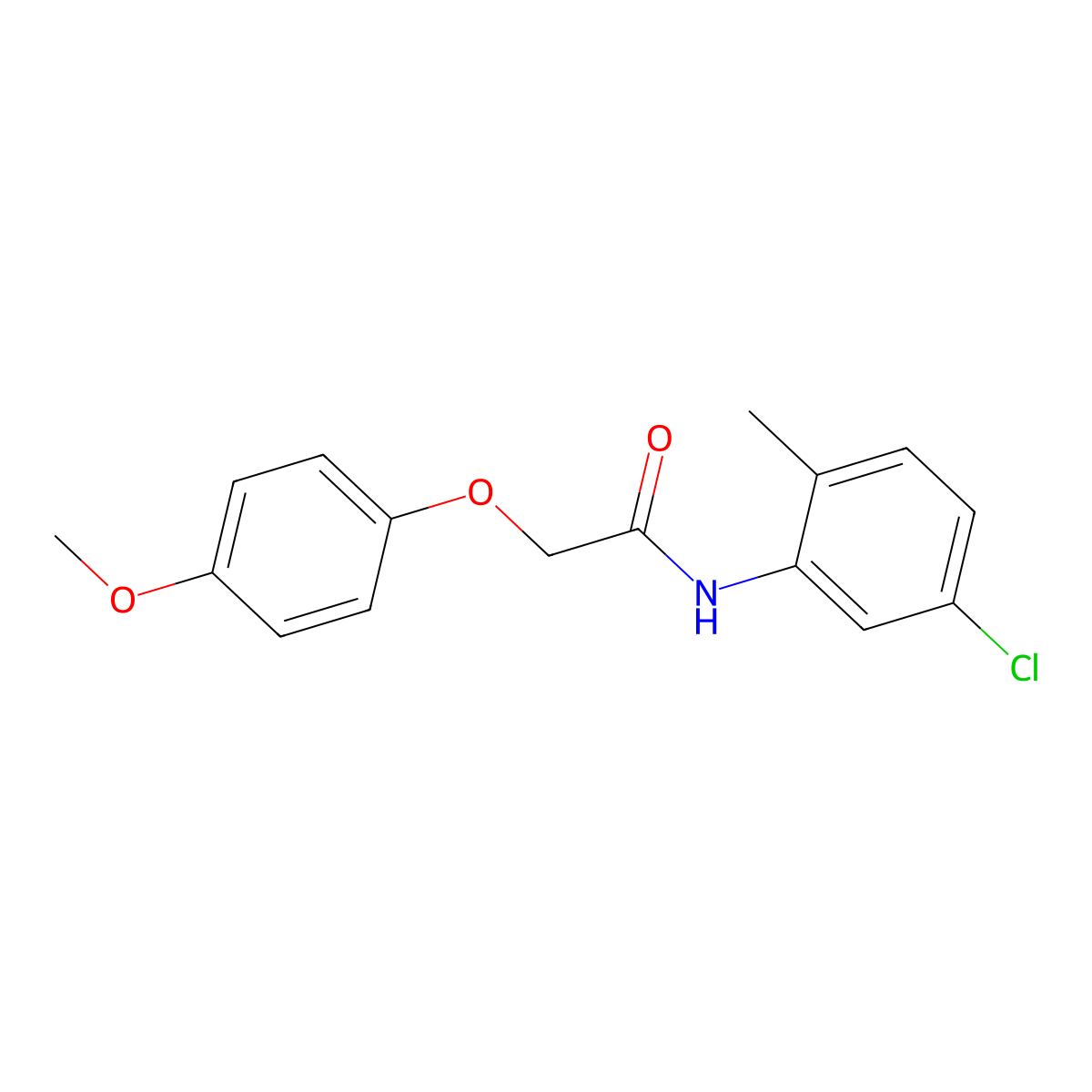 N-(5-chloro-2-methylphenyl)-2-(4-methoxyphenoxy)acetamide molecular structure, CAS 301159-91-1