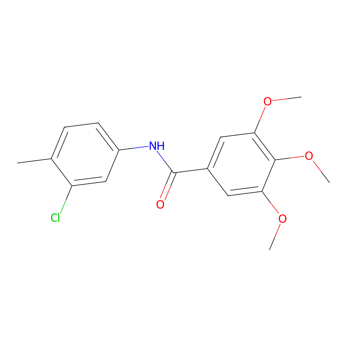 N-(3-Chloro-4-methylphenyl)-3,4,5-trimethoxybenzamide molecular structure, CAS 301160-04-3