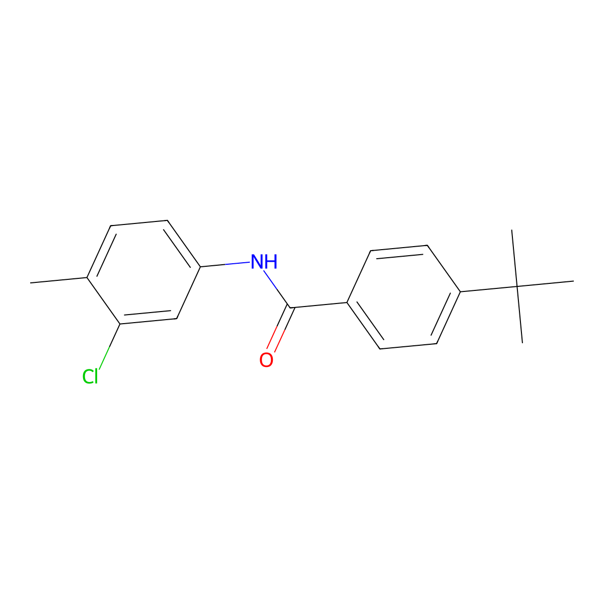 4-Tert-butyl-N-(3-chloro-4-methylphenyl)benzamide molecular structure, CAS 301160-05-4