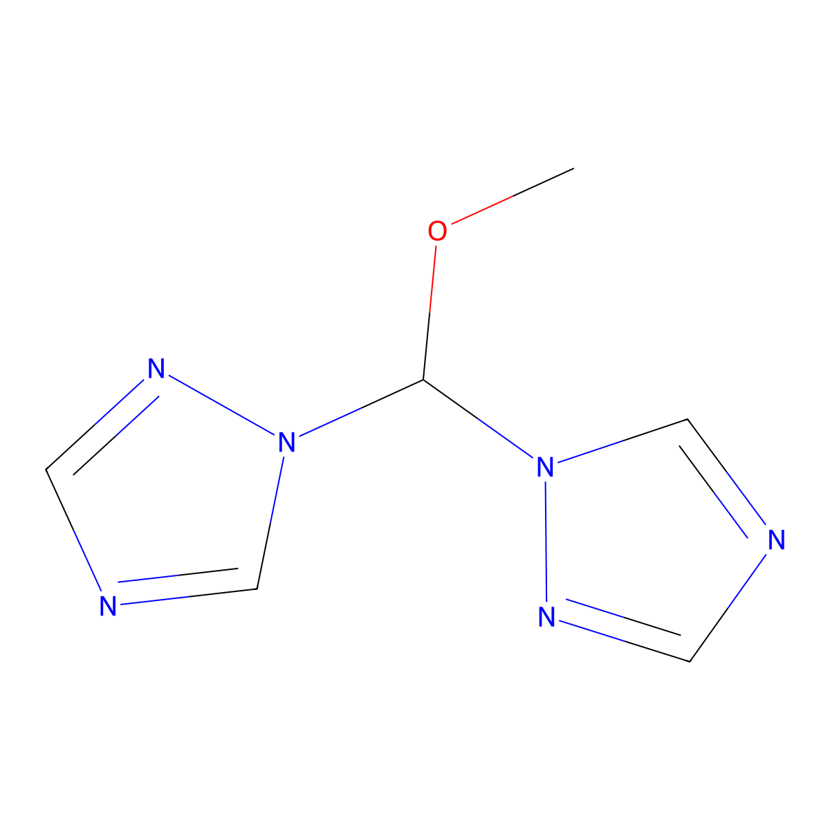1-[Methoxy(1H-1,2,4-triazol-1-yl)methyl]-1H-1,2,4-triazole molecular structure, CAS 301164-70-5