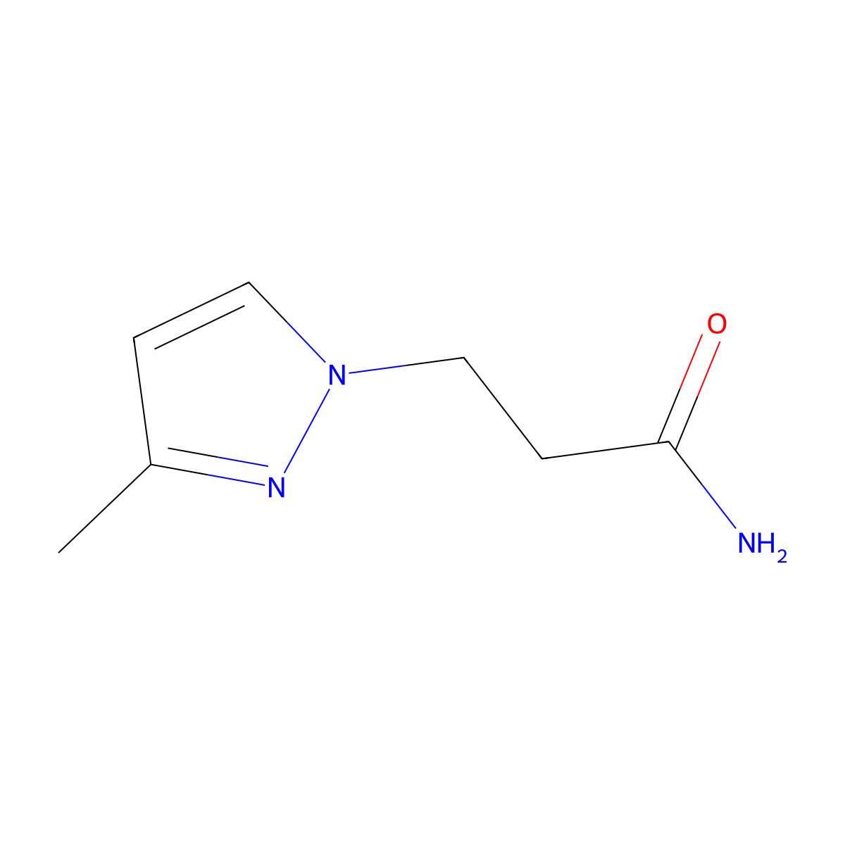3-(3-methyl-1H-pyrazol-1-yl)propanamide molecular structure, CAS 301165-48-0